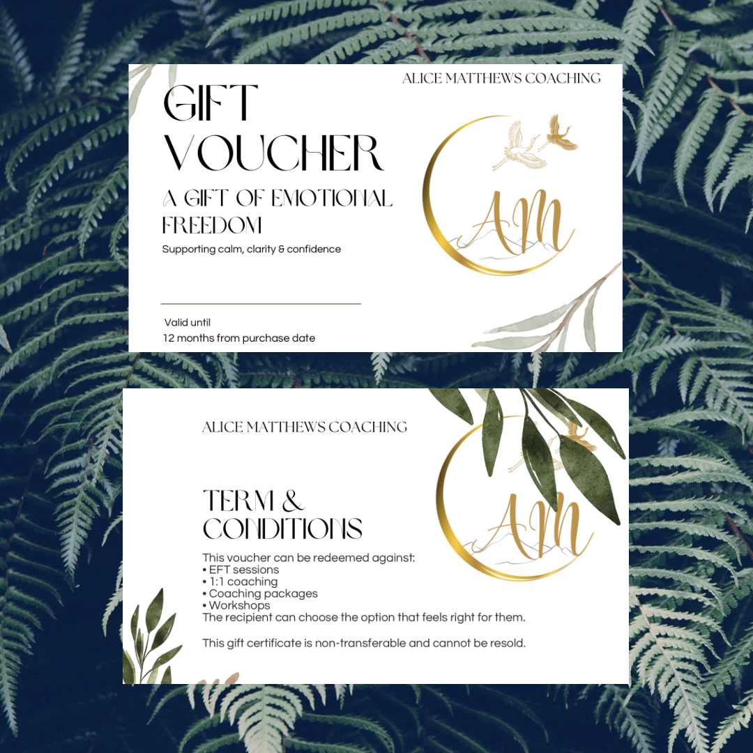 Freedom Gift Voucher Give the gift of calm, clarity and emotional freedom.