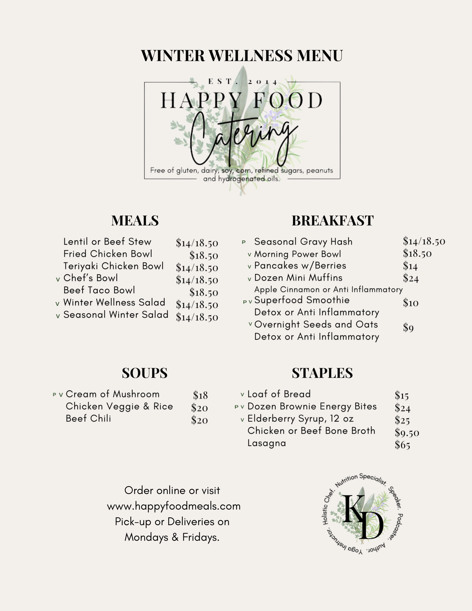 Services 2 — Happy Food