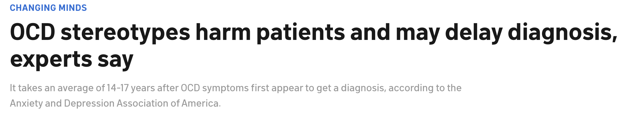 OCD stereotypes harm patients and may delay diagnosis, experts say - NBC4