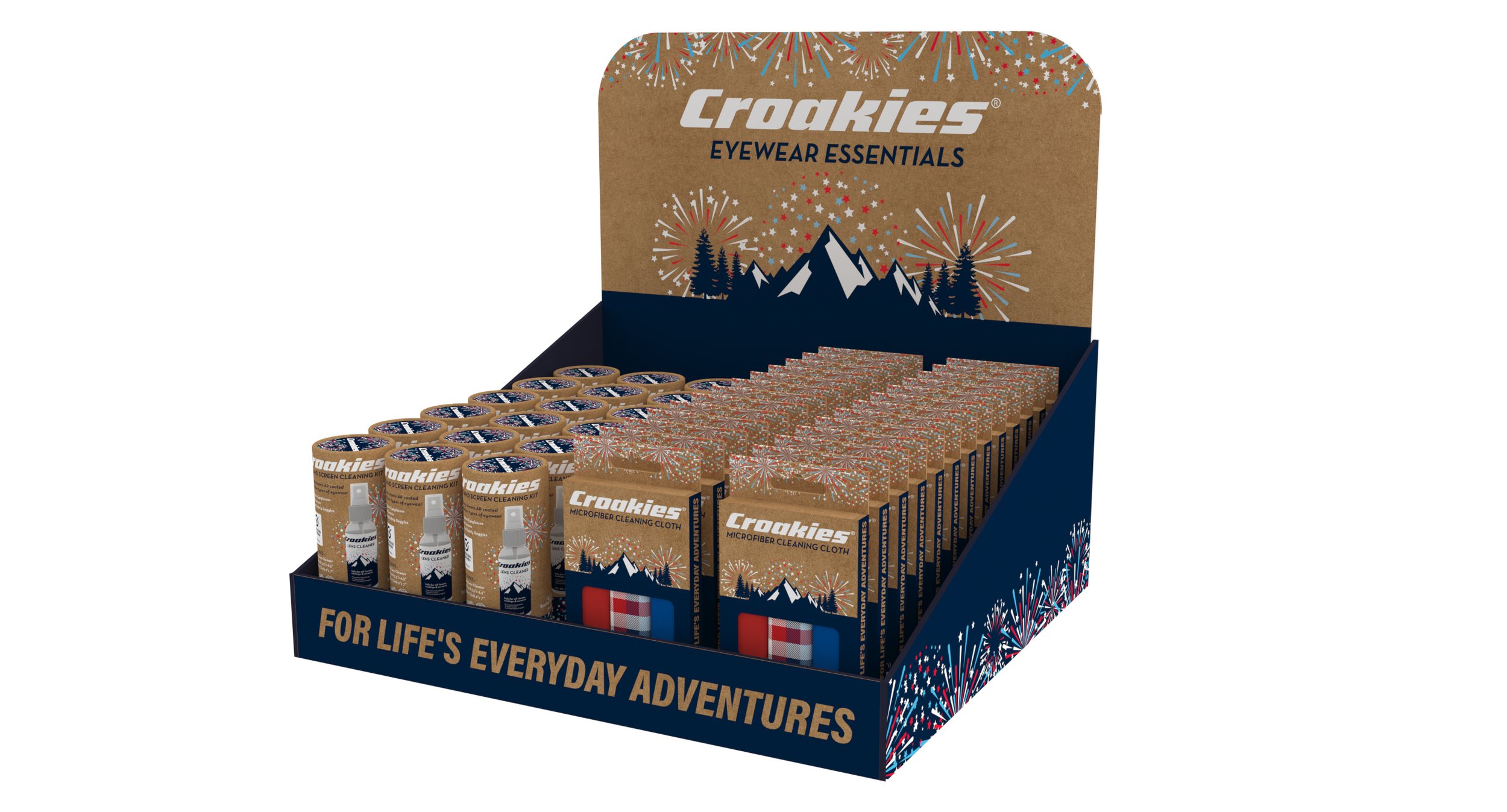 Croakies USA 250th Year Lens Care and Cloth PDQ