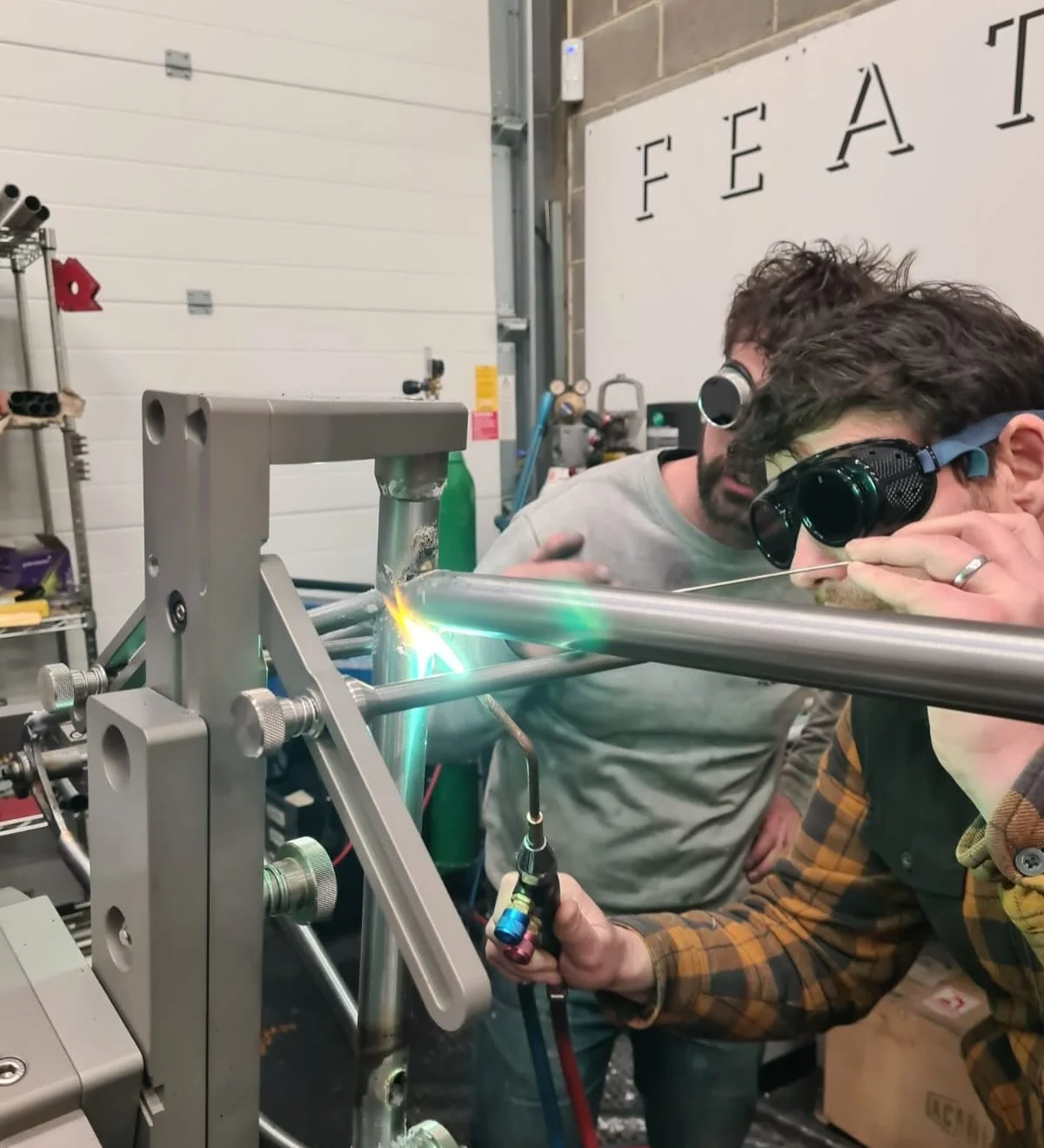 Gareth spent the week at @feathercycles, learning frame-building from the master Ricky Feather and the talented Andrew Denham (@ndrwdnhm) who used to run the The Bicycle Academy. A wealth of knowledge and a lifetime of experience, if you are consider