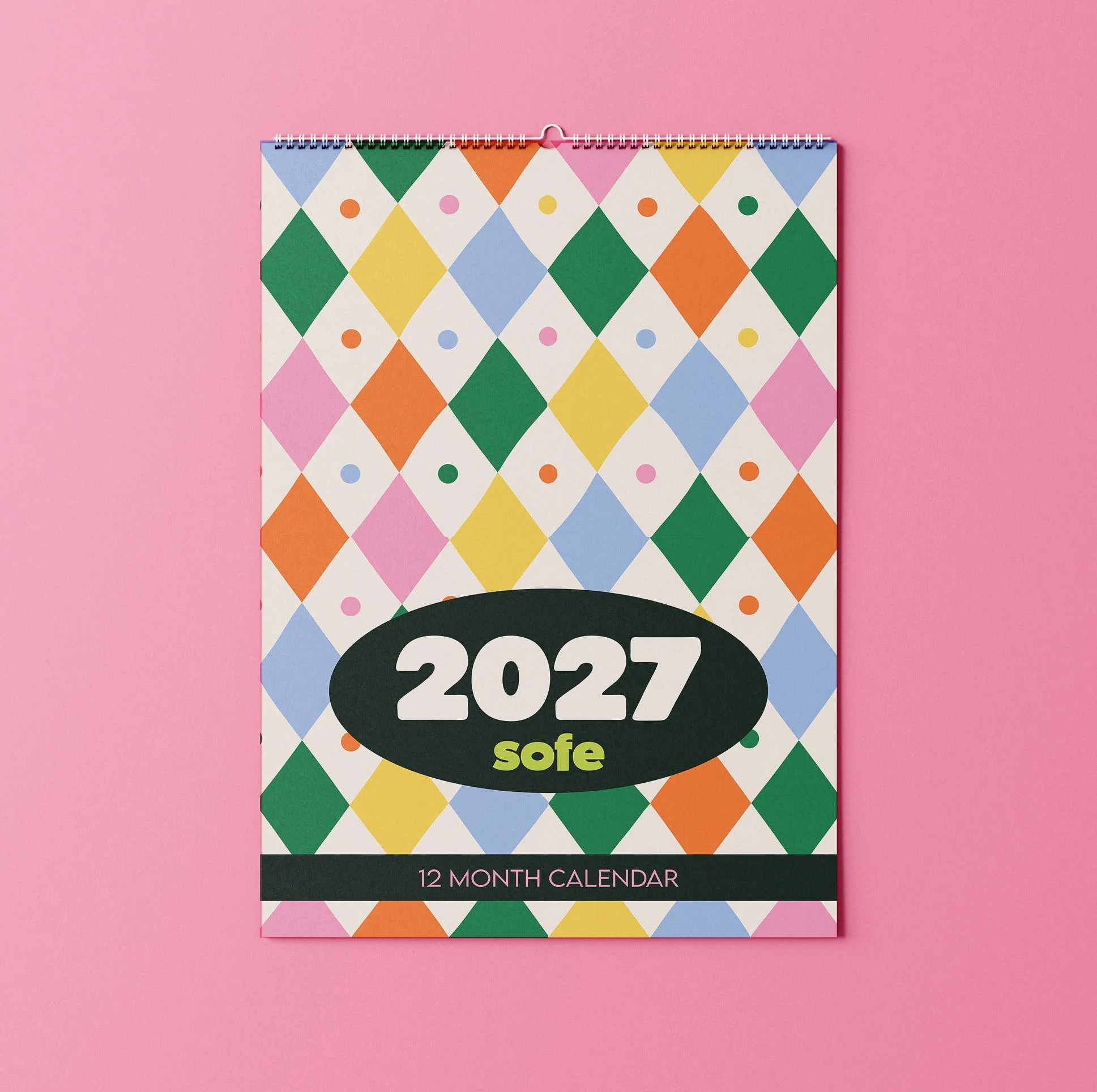 Retro Pattern Calendar 2027