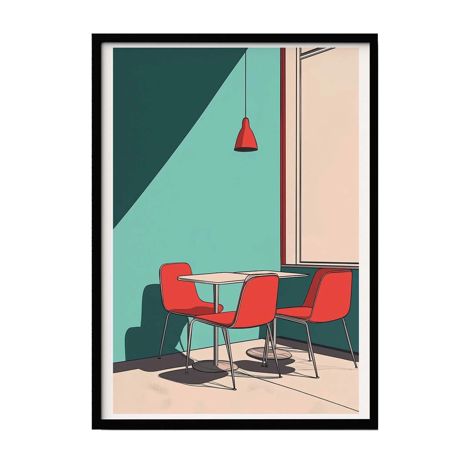 Retro Diner illustrated wall art print