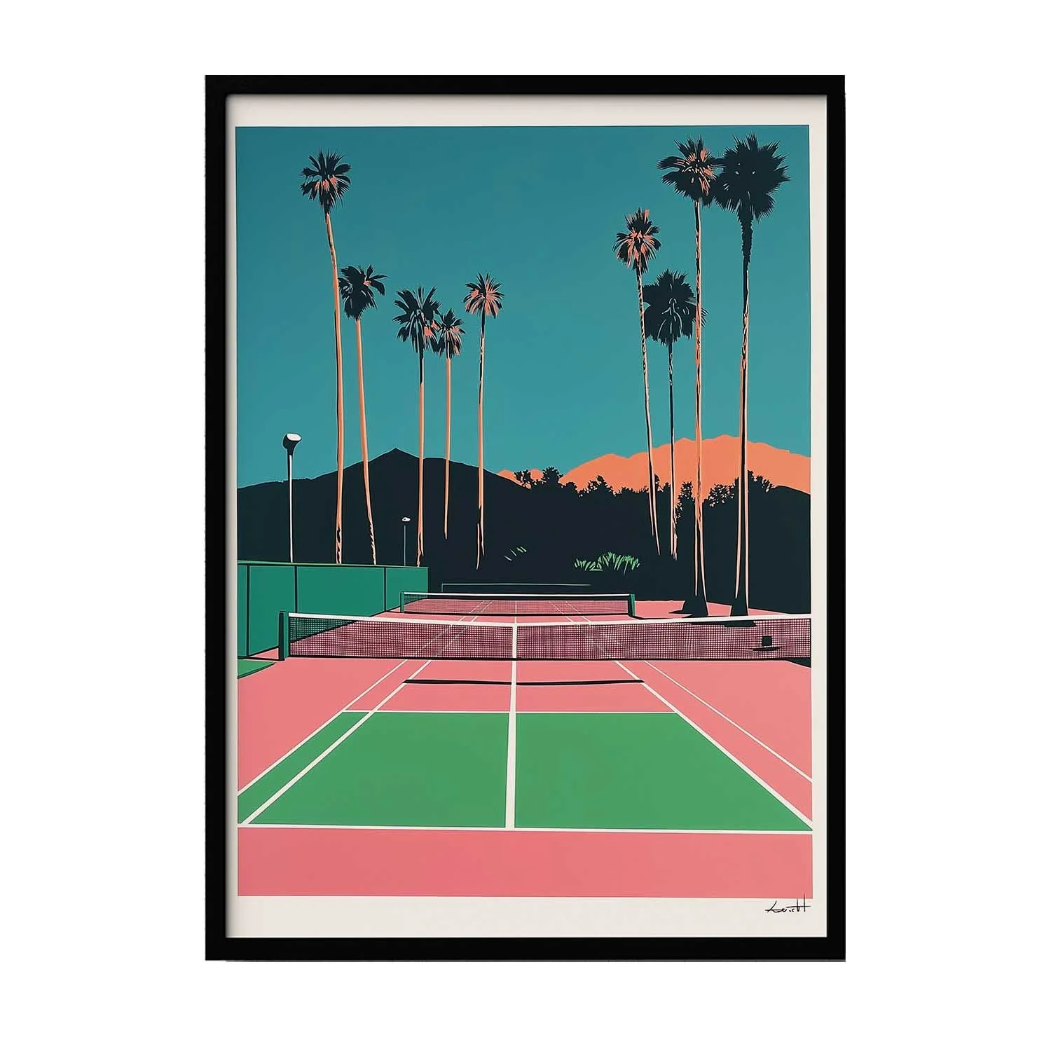 Retro Tennis Court
