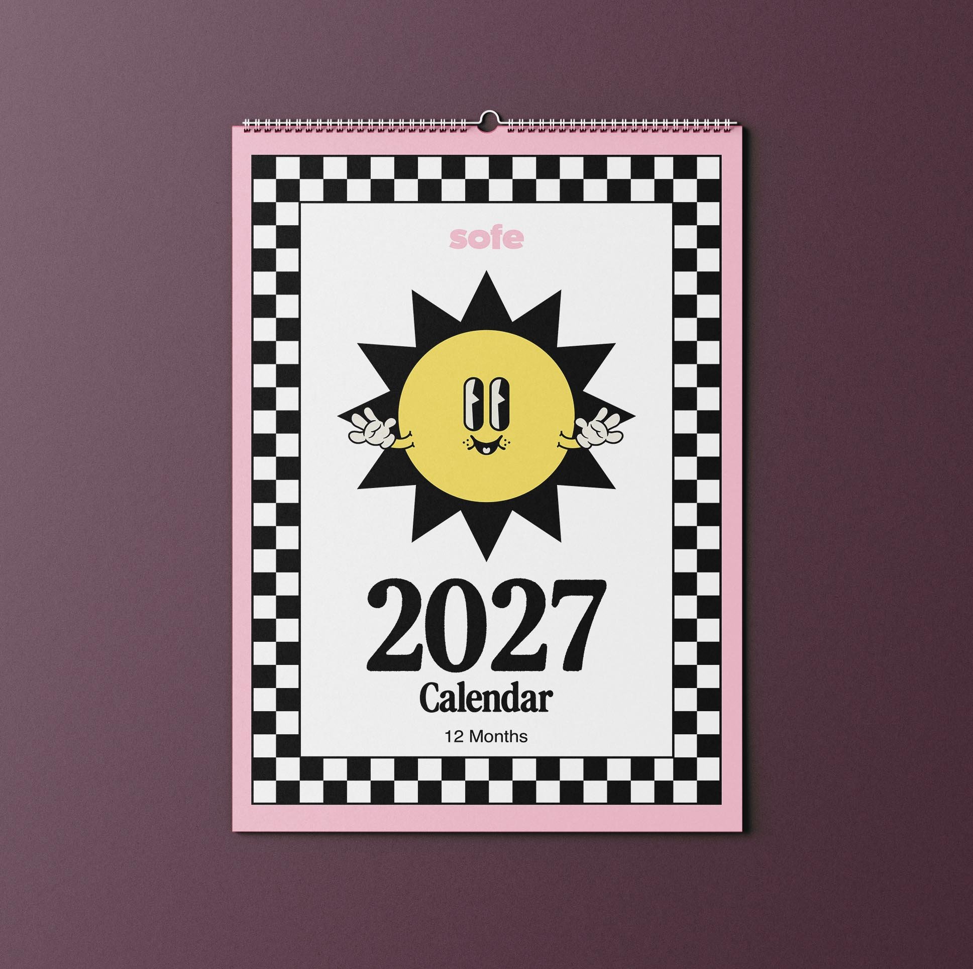 Retro Sun Calendar 2027