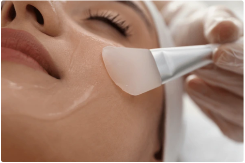 Professional-grade facial peel uniquely chosen for your skin type, leaving a refreshed, glowing appearance.