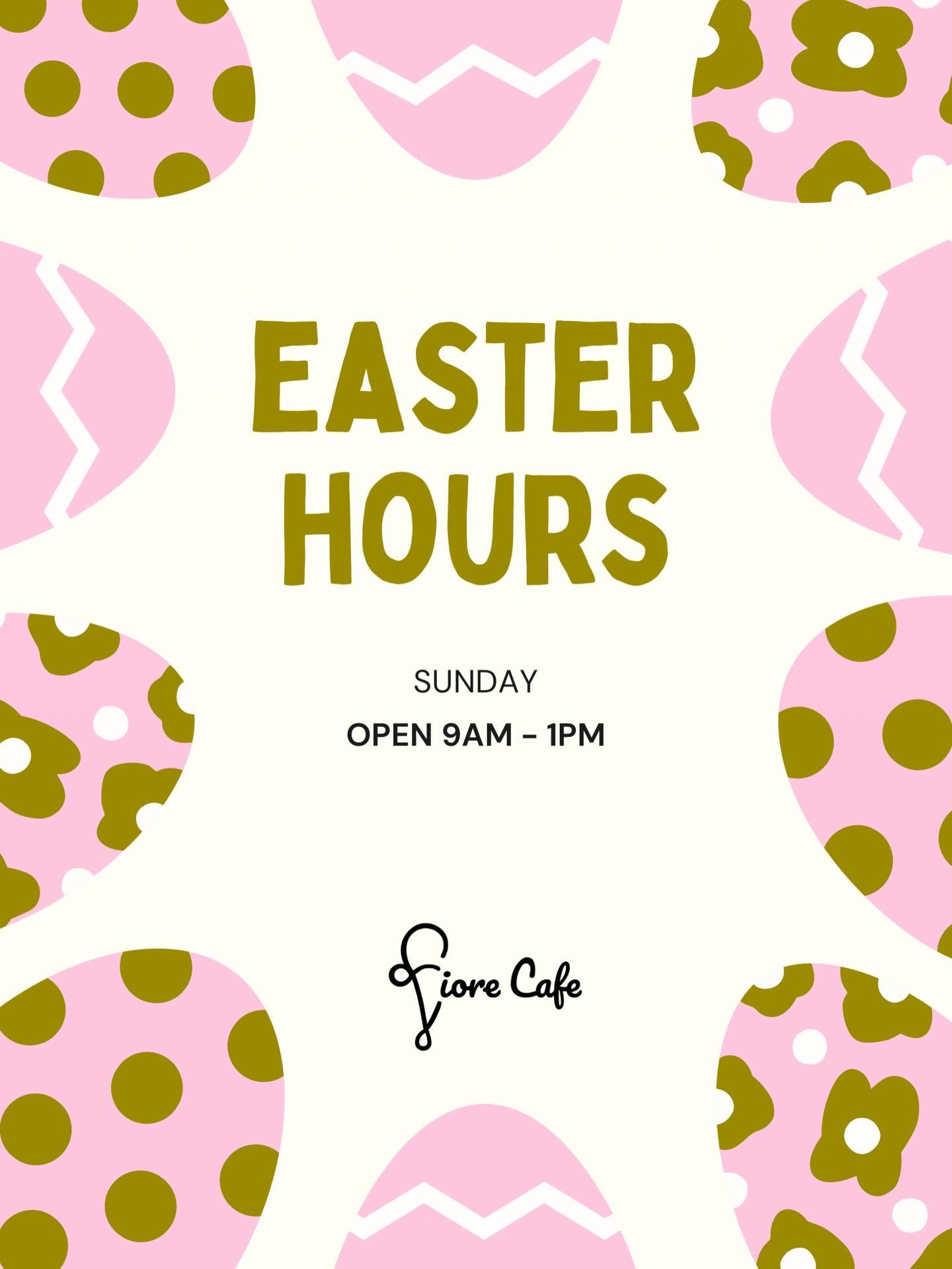 We are OPEN on Easter until 1pm! Come see us!