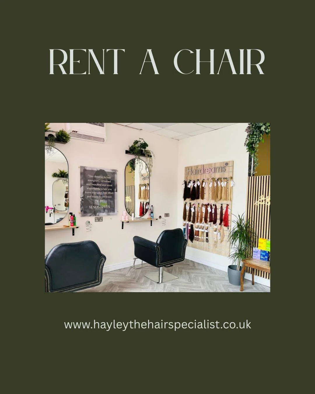 Calling All Hairdressers 💇&zwj;♀️
A luxury chair space is now available at Xenos Haven. Perfect for a professional who values calm, style, and high-end clientele.
DM for details or visit the website to connect.