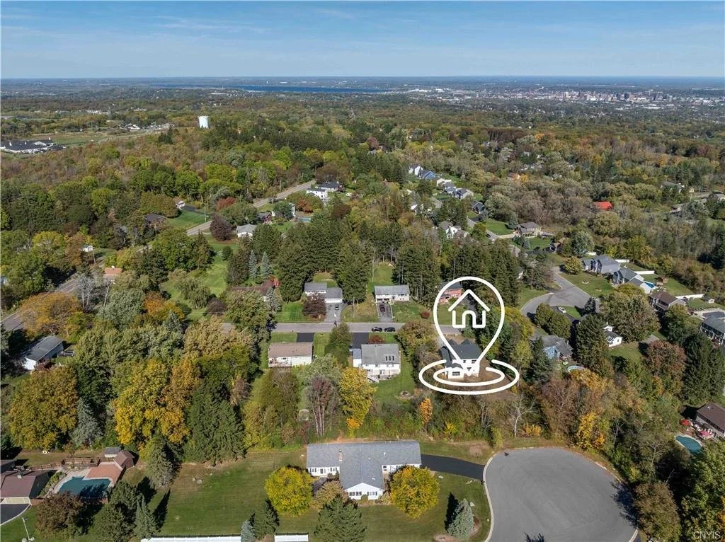 Birds eye view of location