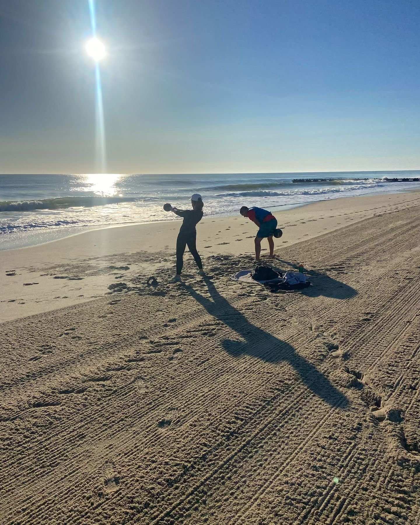 Happy birthday to the best dad, role model &amp; leader! We celebrated in his favorite way with a morning workout on the beach ☀️
