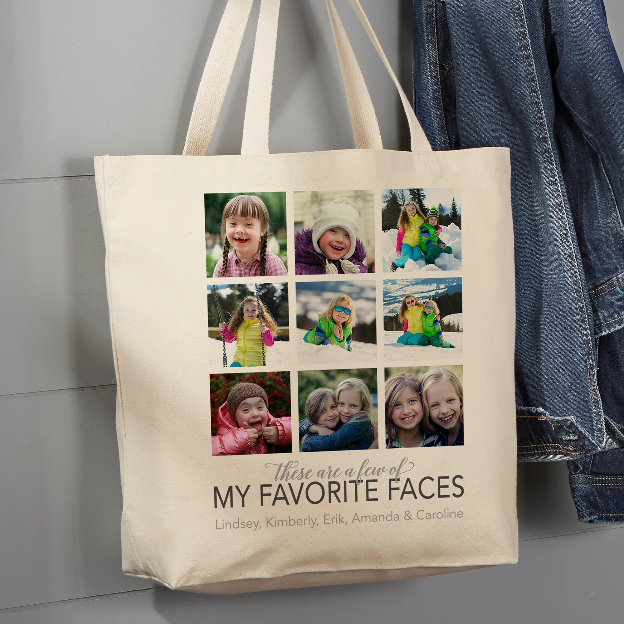 My Favorite Things Personalized Canvas Tote Bag