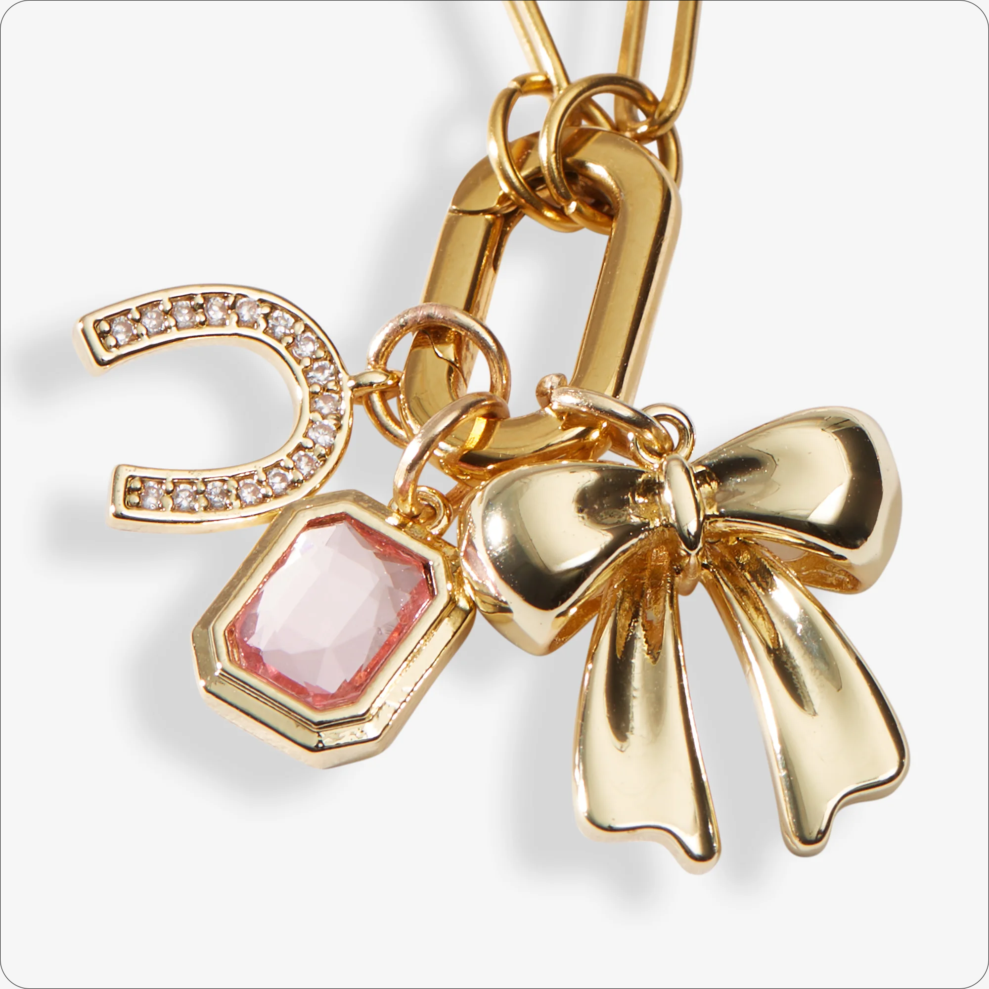 Build-Your-Own 3-Piece Gold Charm with Necklace Set