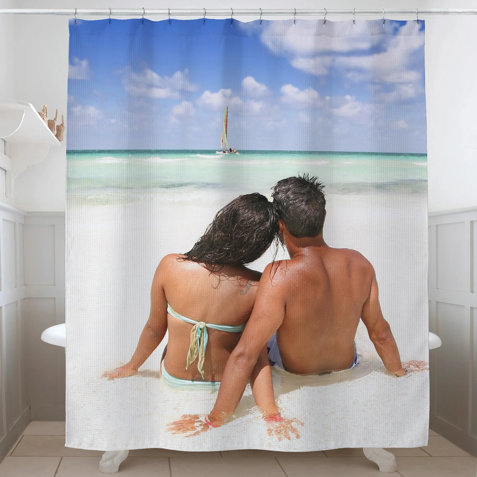 Personalized Couple Photo Shower Curtain