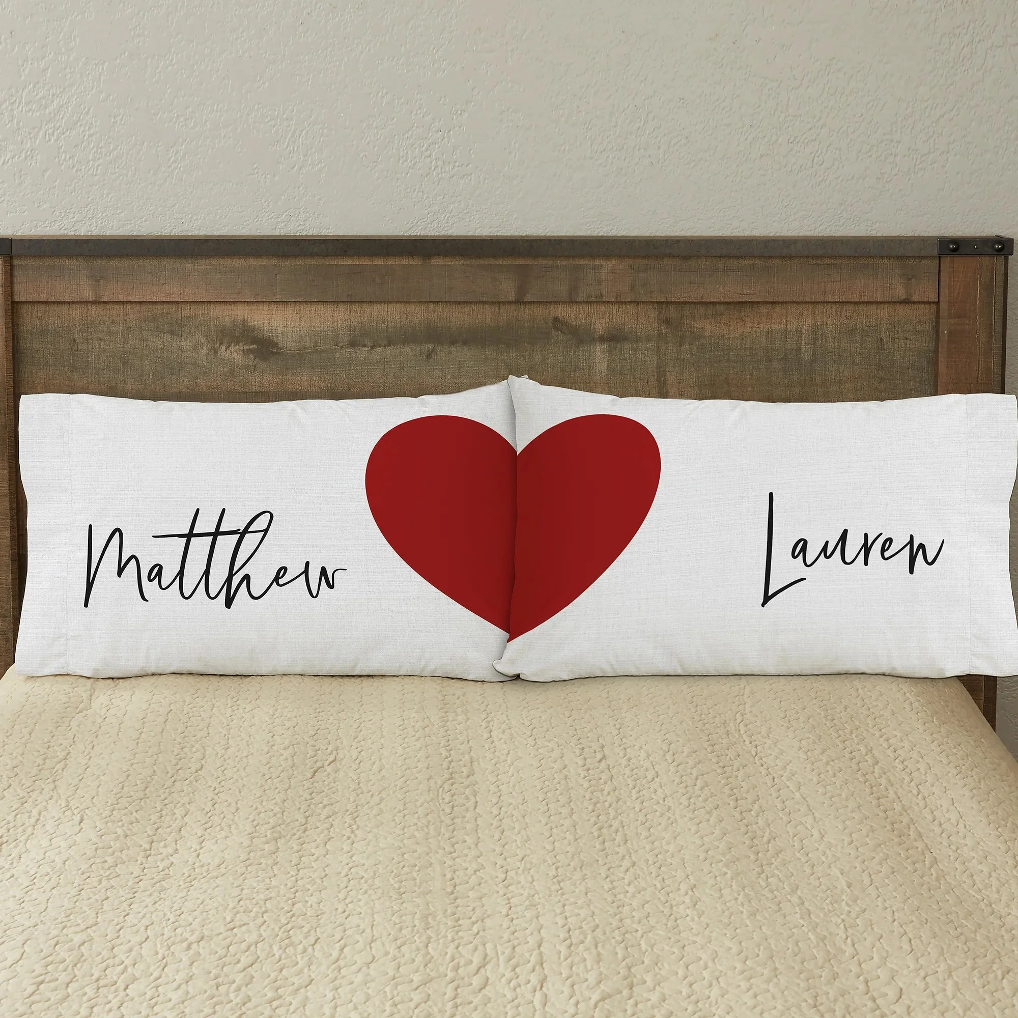 Heart Connection Personalized Pillowcase Set