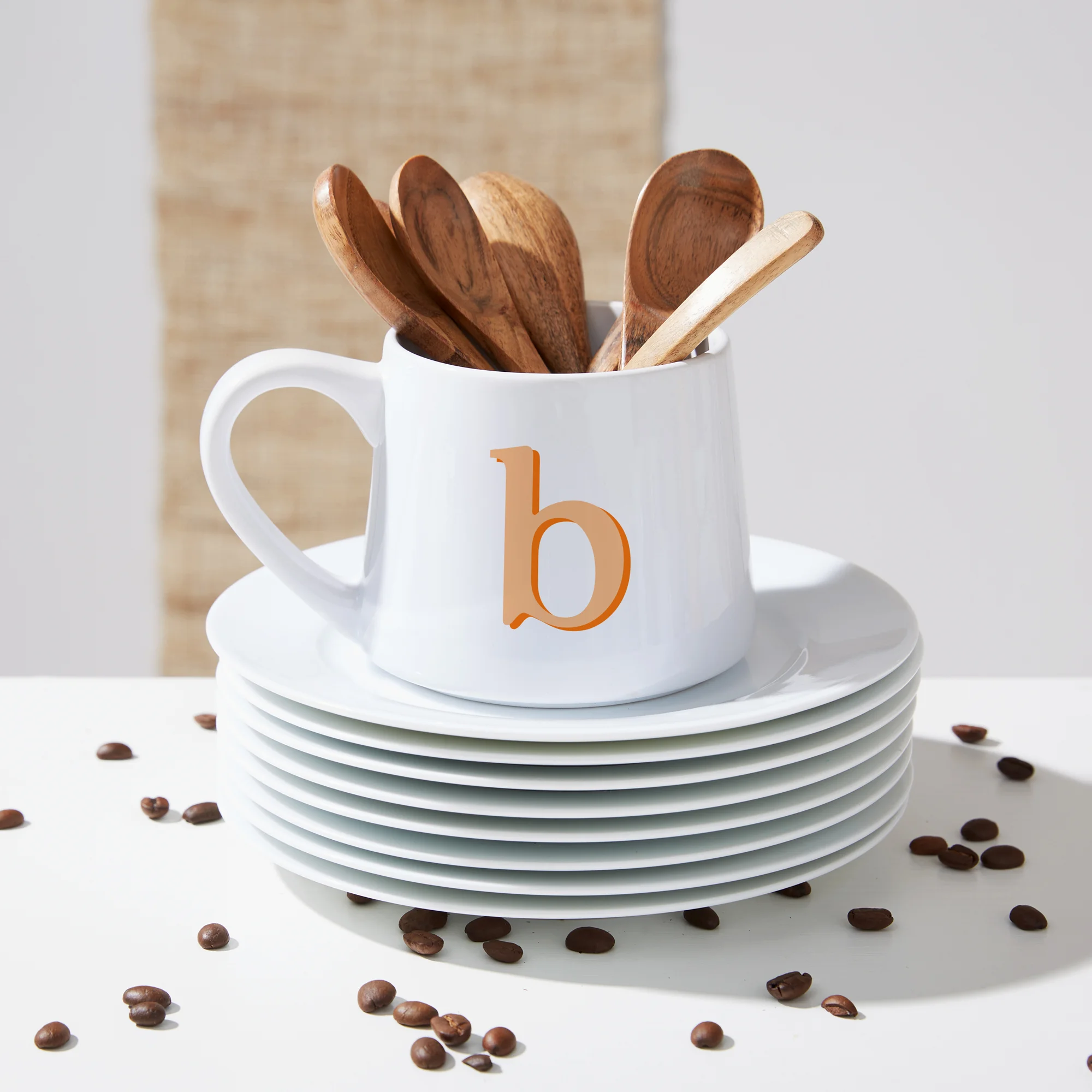 Typewriter Initial Personalized 13 oz. Ceramic Tapered Mug