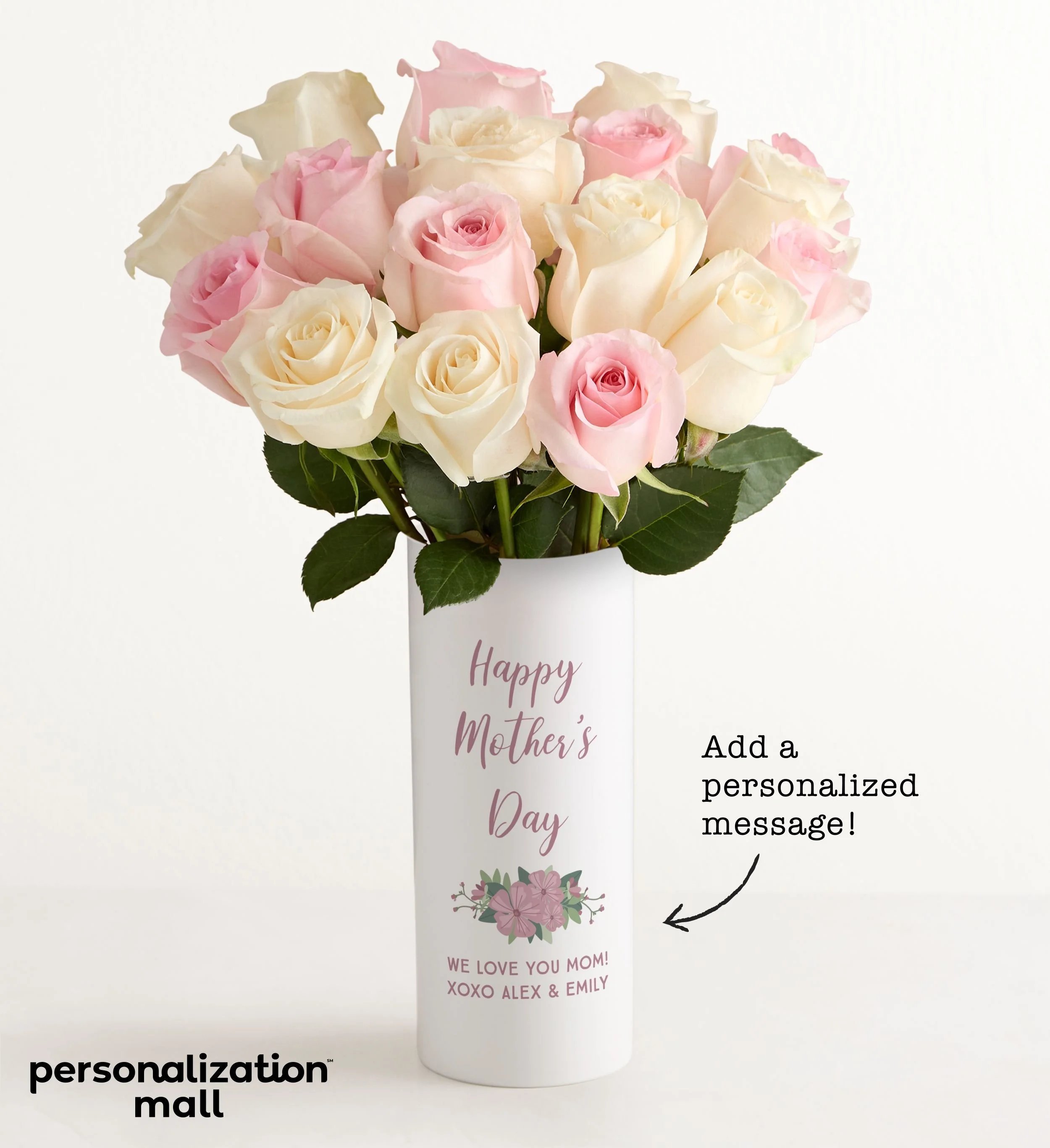 Happy Mother’s Day Bouquet & Personalized Vase