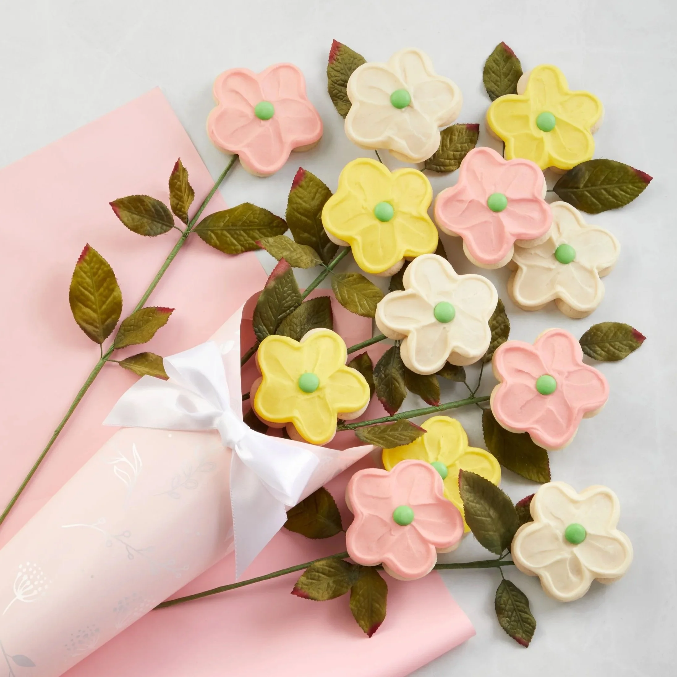 Buttercream Frosted Long Stemmed Cookie Flowers®