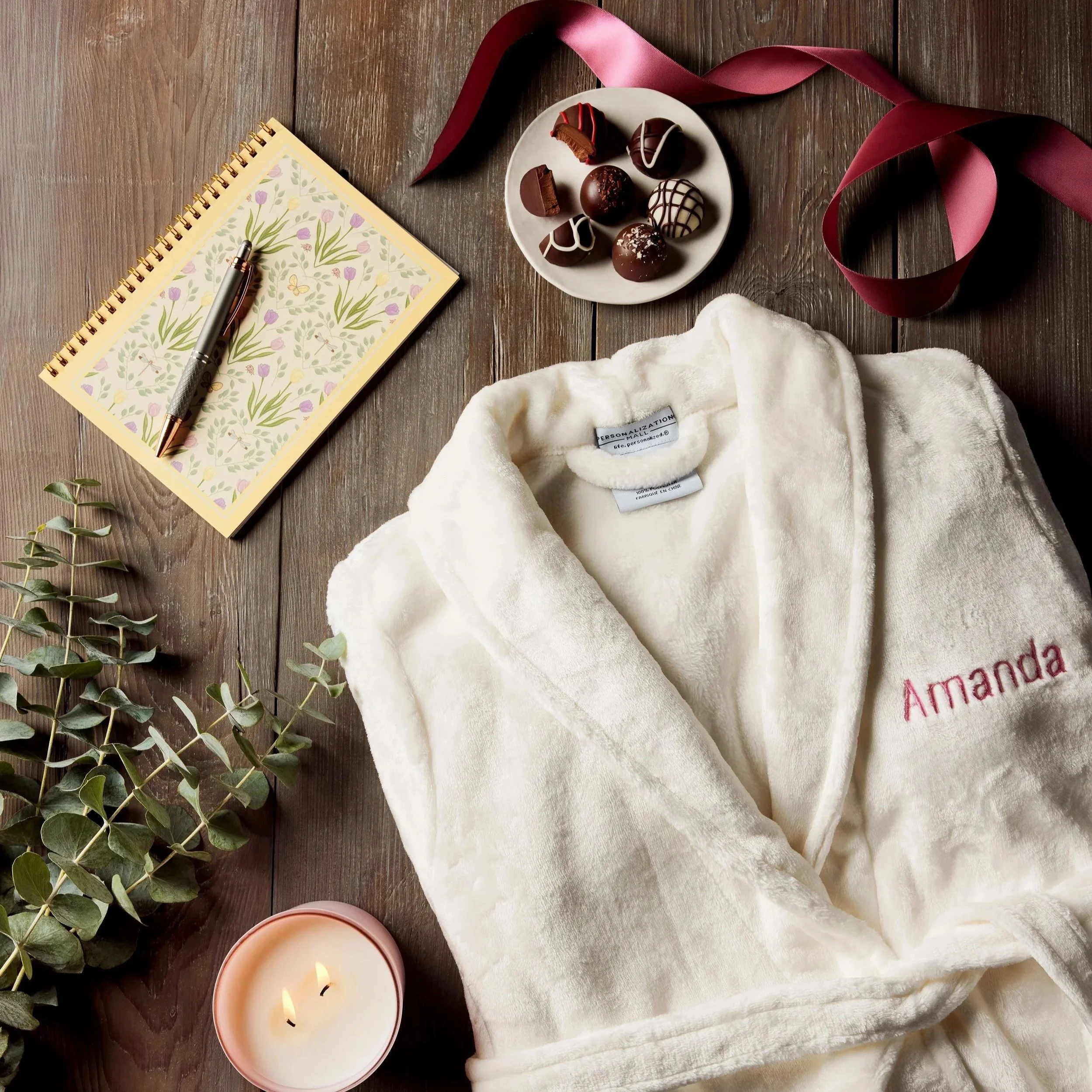 Personalized Robe with Self-Care Gift Box
