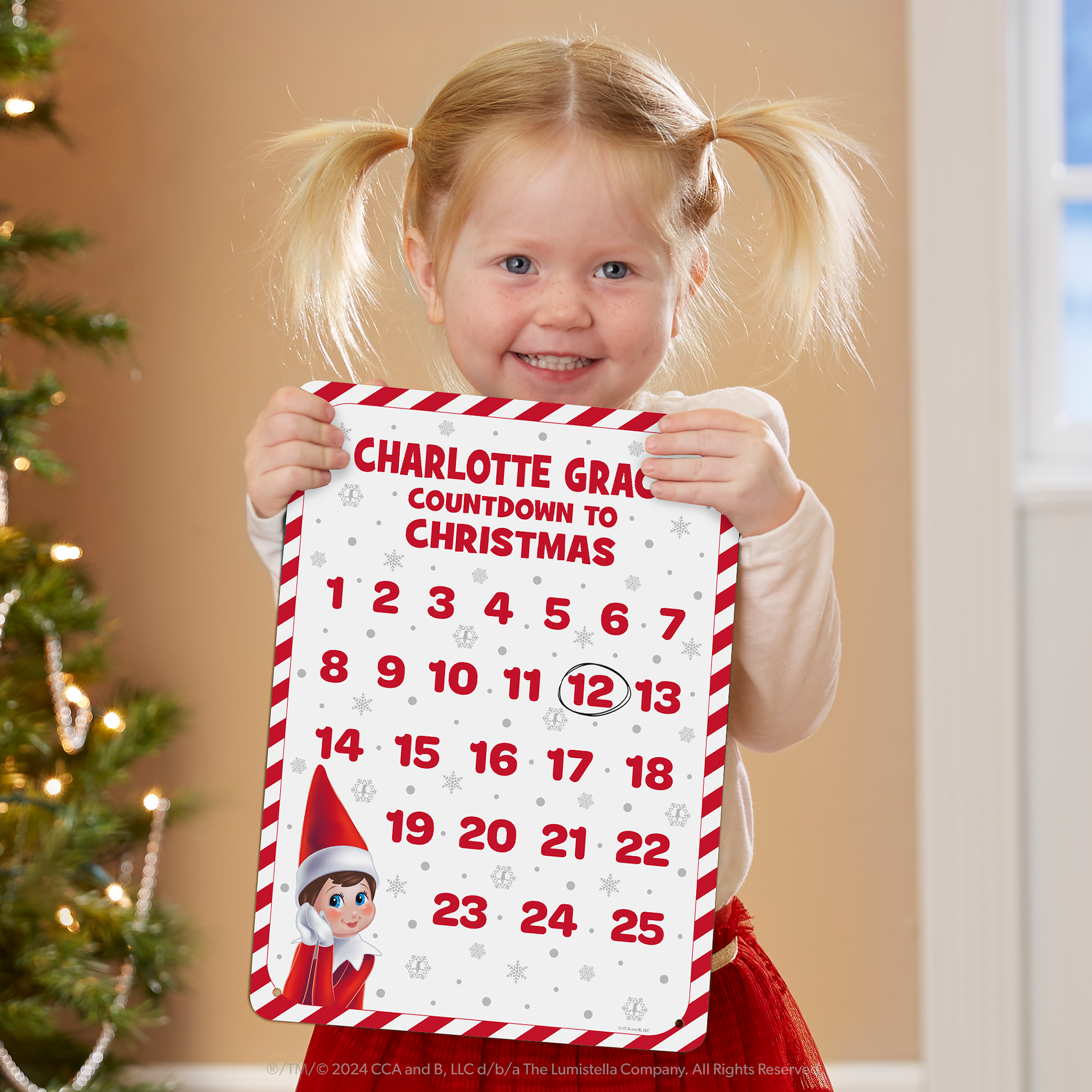 The Elf on the Shelf® Countdown Personalized Dry Erase Sign
