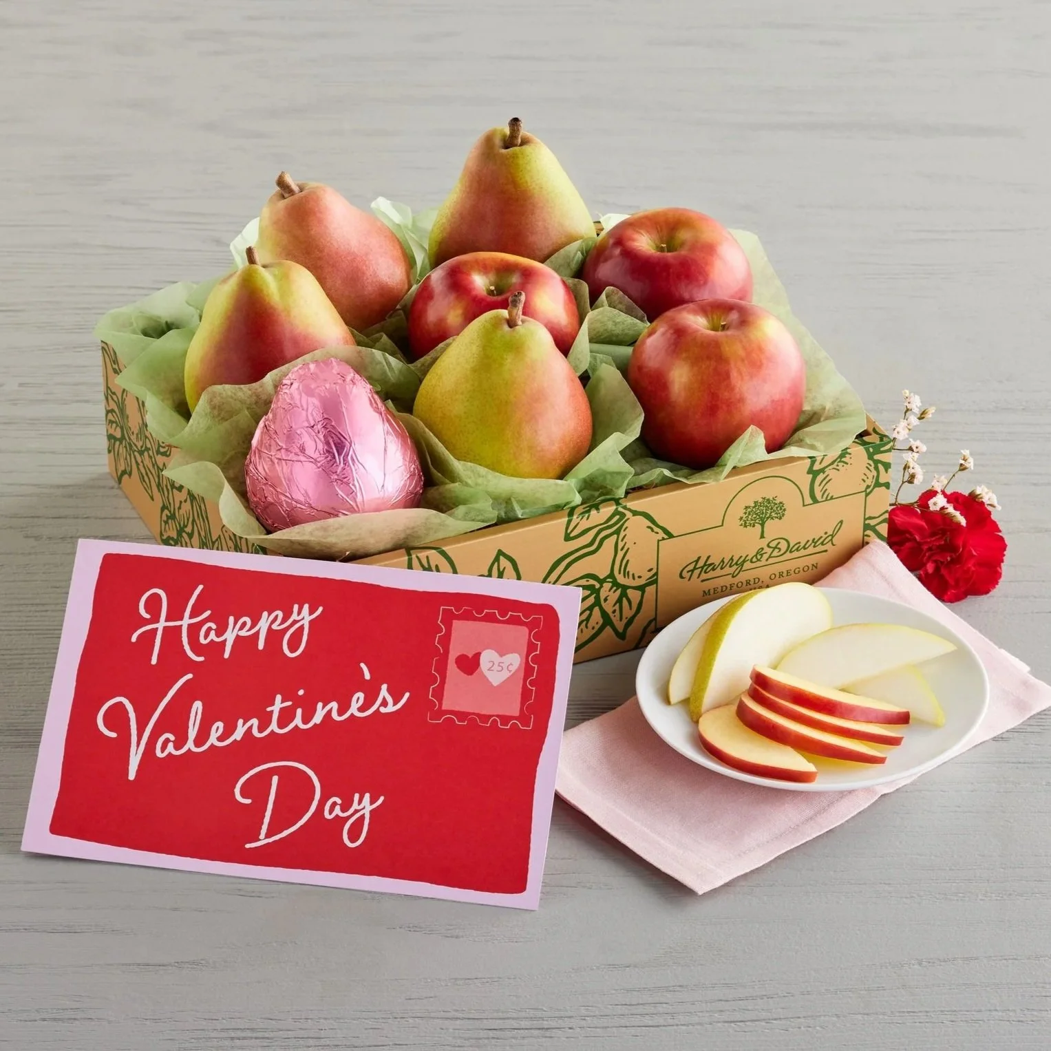 Valentine’s Day Pears and Apples Gift