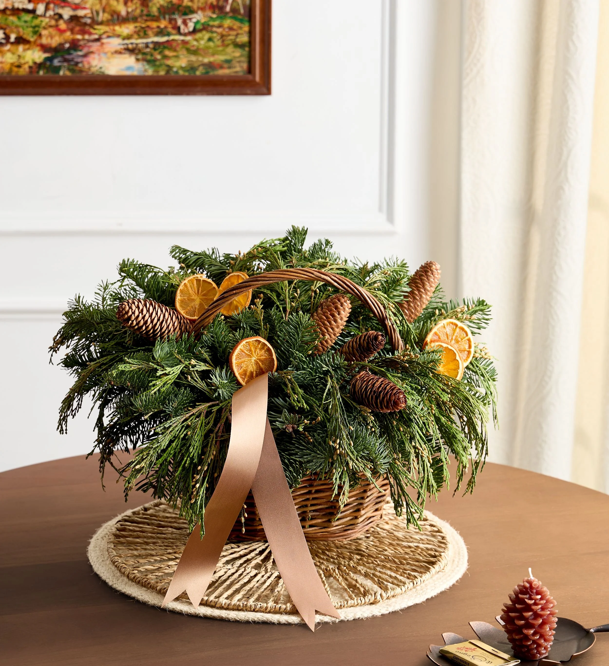Fresh Evergreen Basket