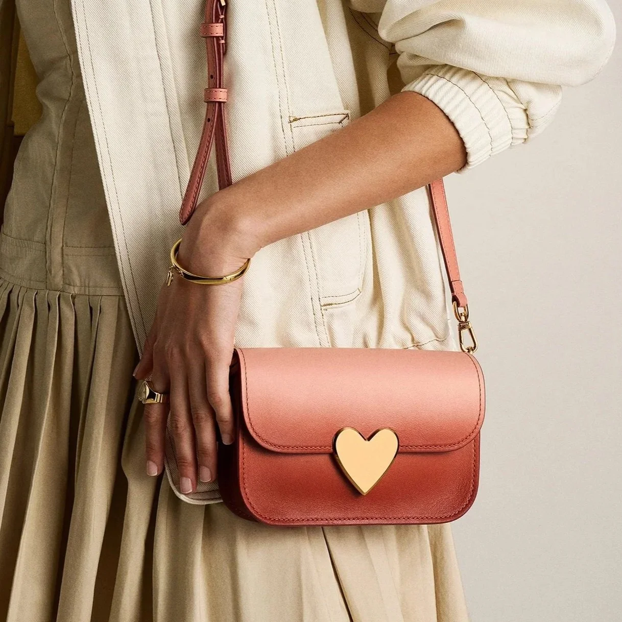 Fossil Lennox Crossbody Bag in Faded Red