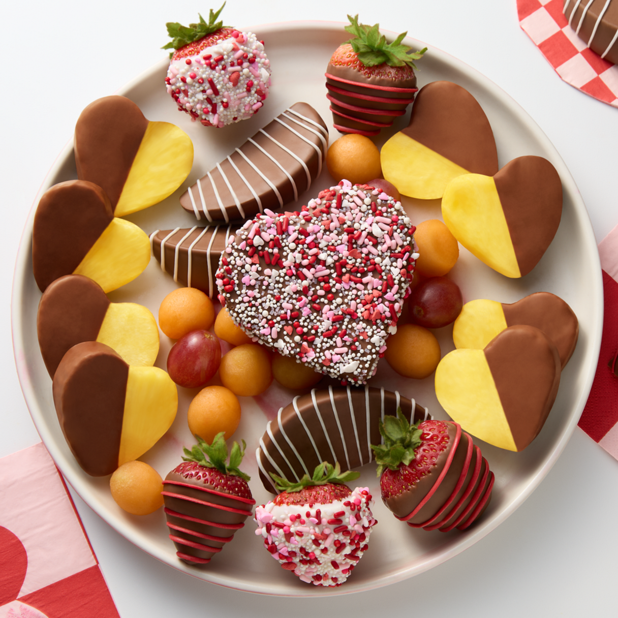 All Hearts Dipped Fruit Platter