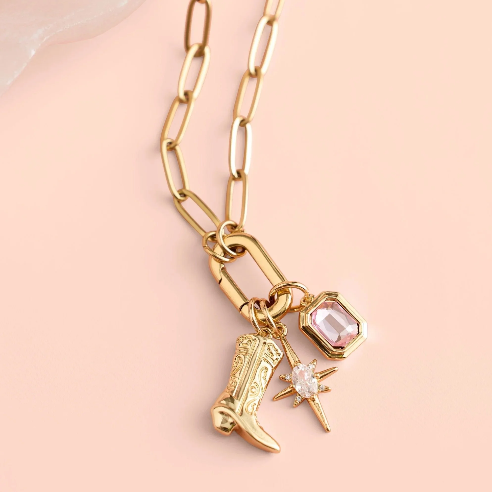 Build-Your-Own 3-Piece Gold Charm with Necklace Set