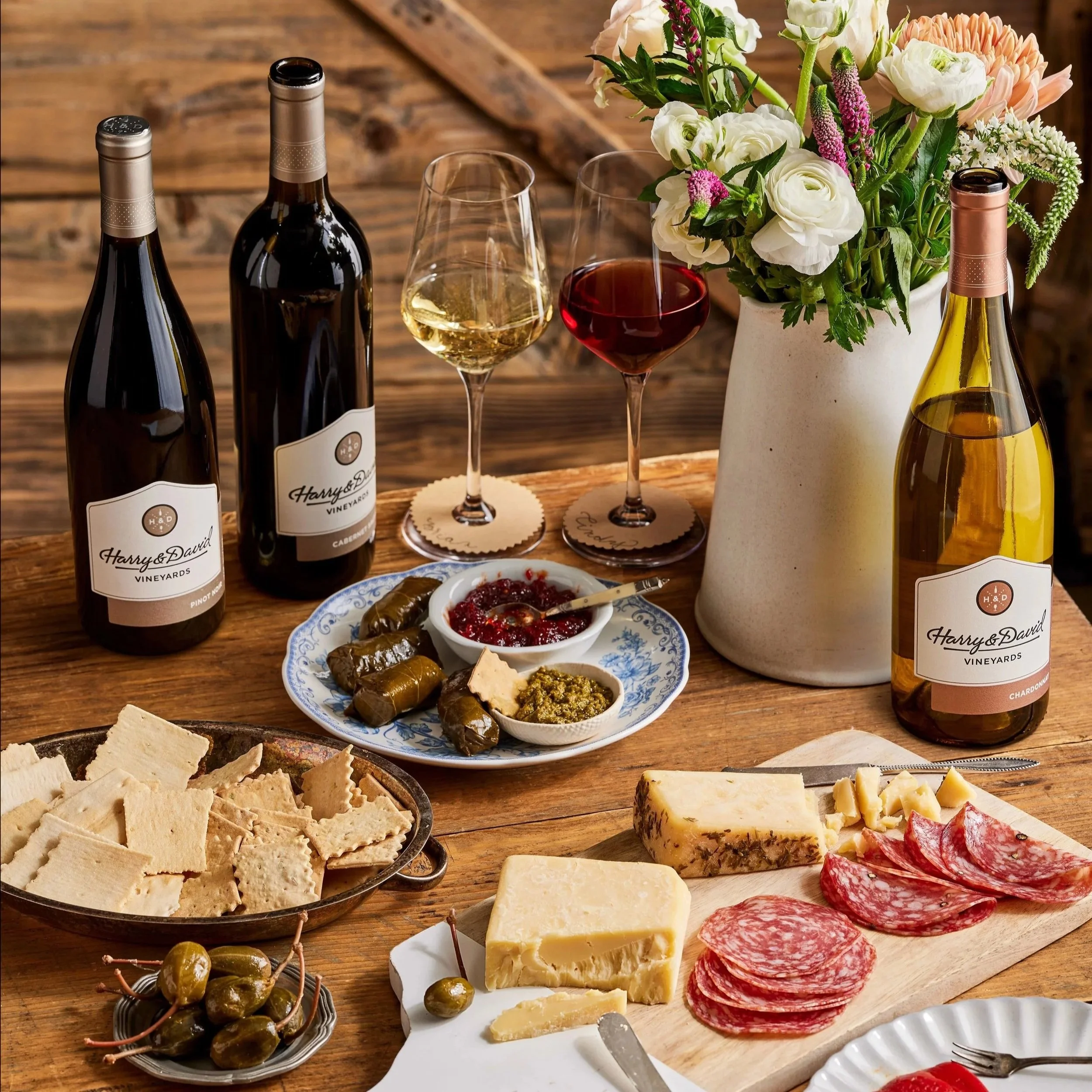 Deluxe Antipasto Assortment with Wine