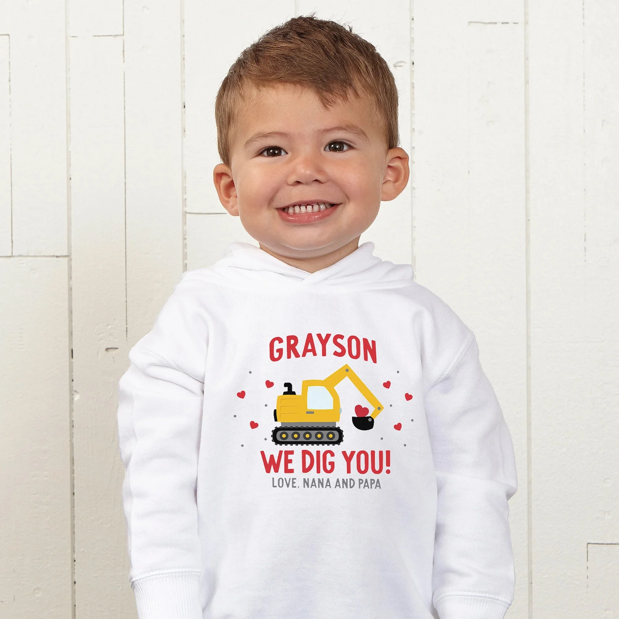 I Dig You Personalized Valentine's Day Kids Sweatshirts