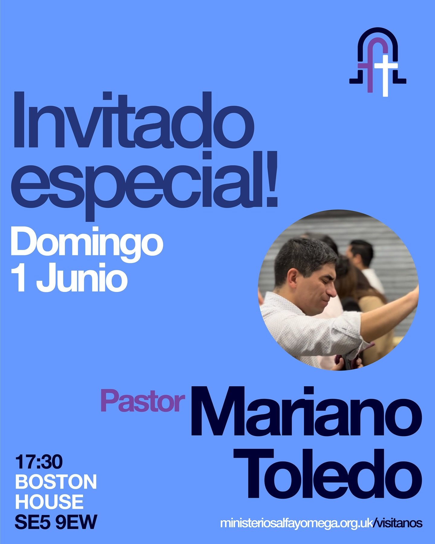 No te pierdas ese domingo, tenemos un invitado especial! El Pastor Mariano Toledo @fe_inquebrantable.live estar&aacute; con nosotros, no faltes porque Dios tiene algo muy especial para ti. El a&ntilde;o pasado hubo profec&iacute;a, sanidad y una pres