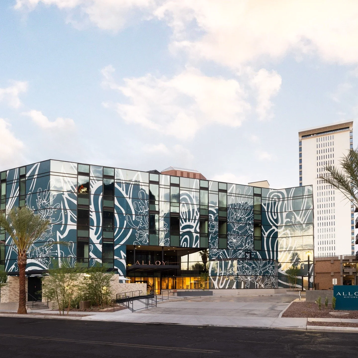 Dual vibes + one address ⚡ We loved branding this unique apartment project in Midtown Phoenix. Our team developed the brand story and positioning, brand identity, marketing materials and website. On one side, an innovatively repurposed structure, cla