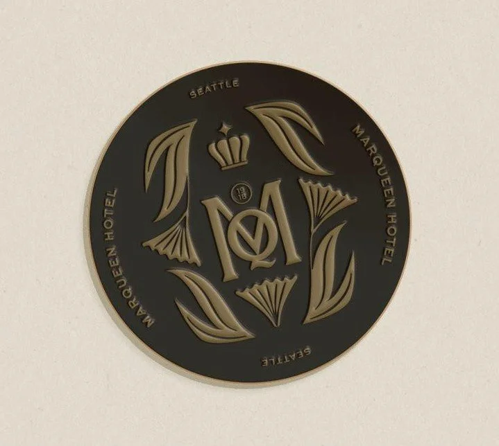 MarQueen Hotel brand identity design. Interiors by @cusack_co_design