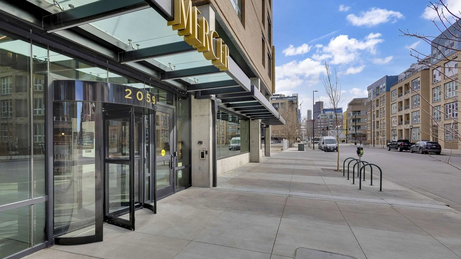 Mercer Union Station Exterior Building with Signage
