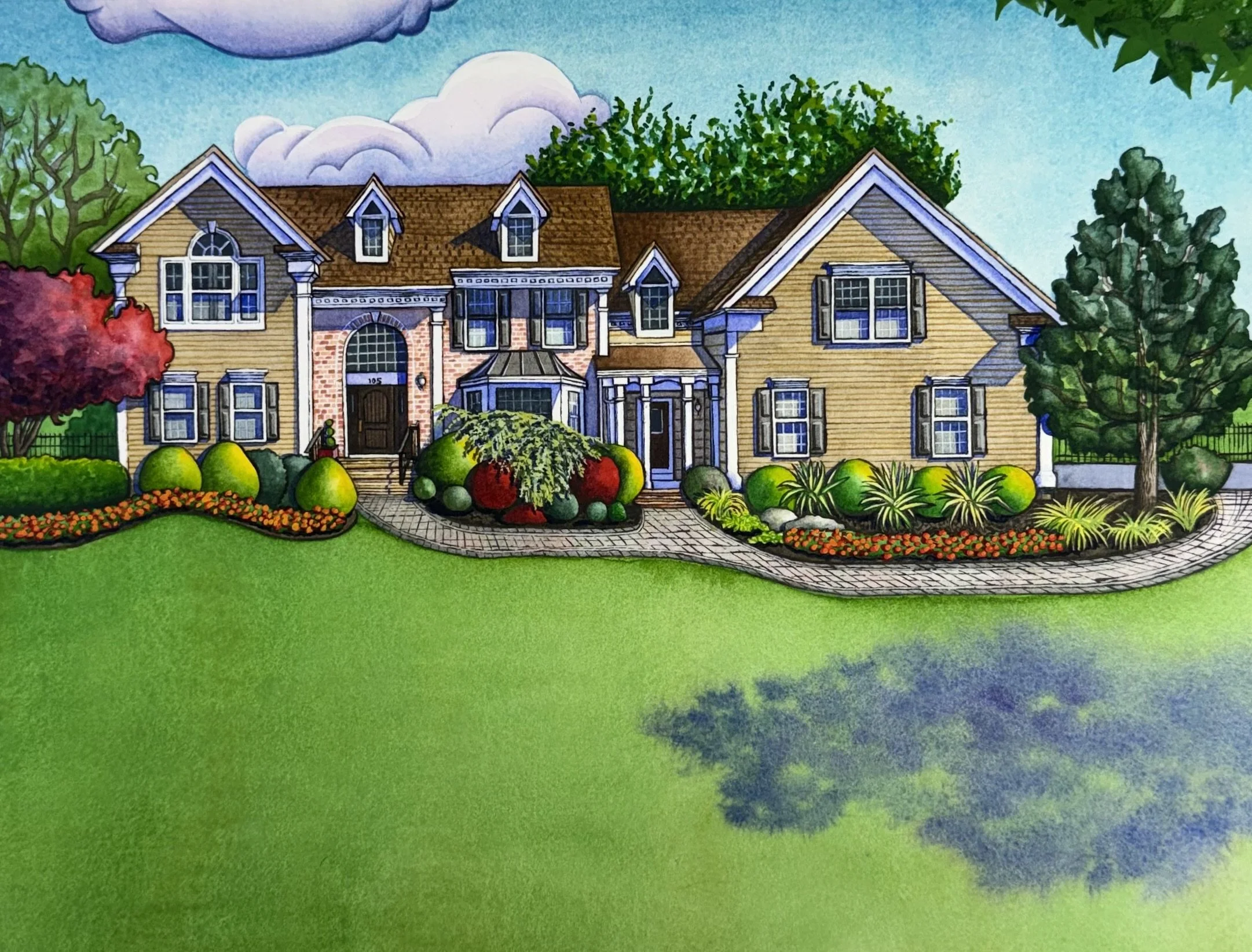 A House Portrait from Far Hills, New Jersey