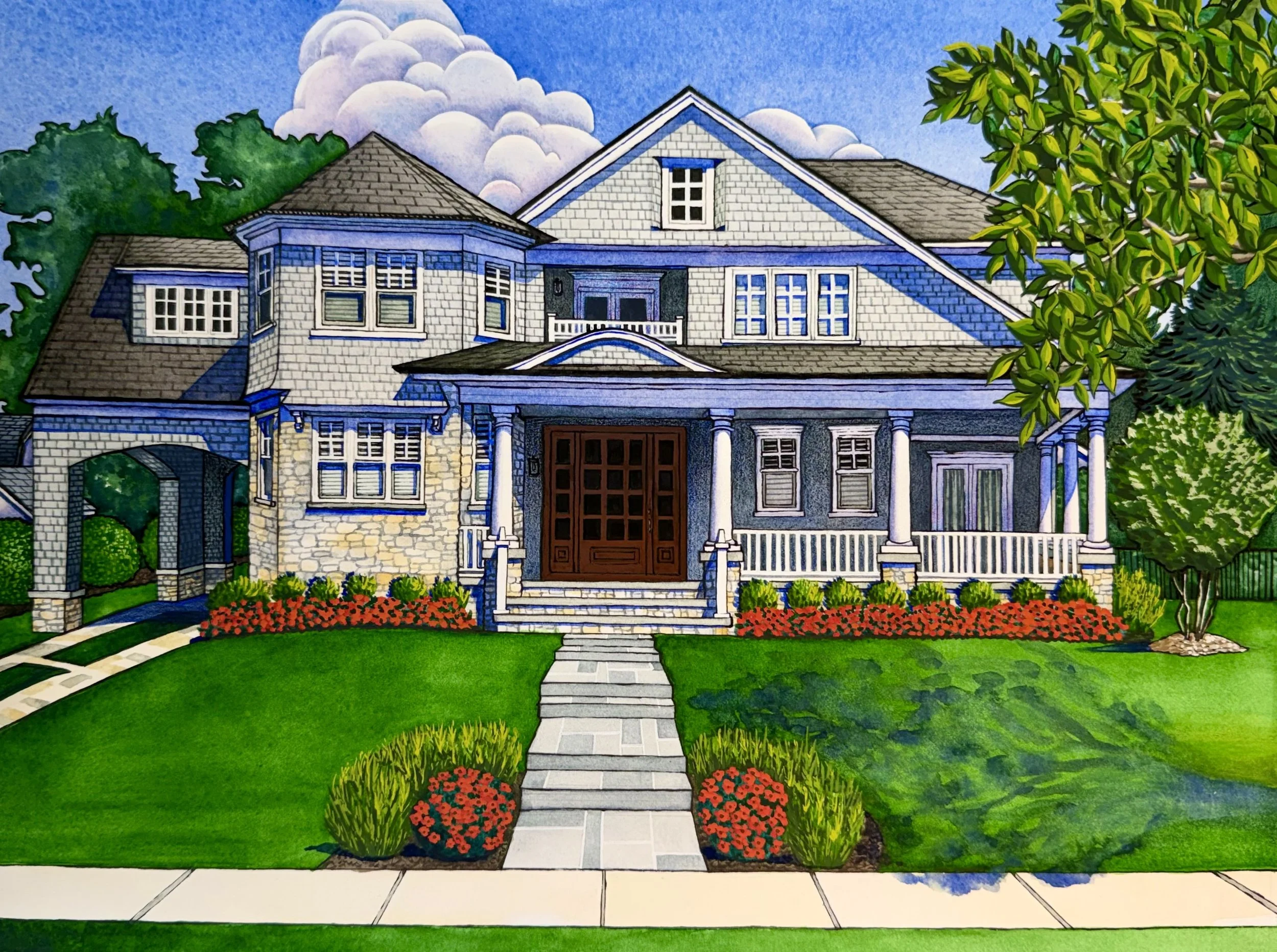 A House Portrait from Spring Lake, New Jersey