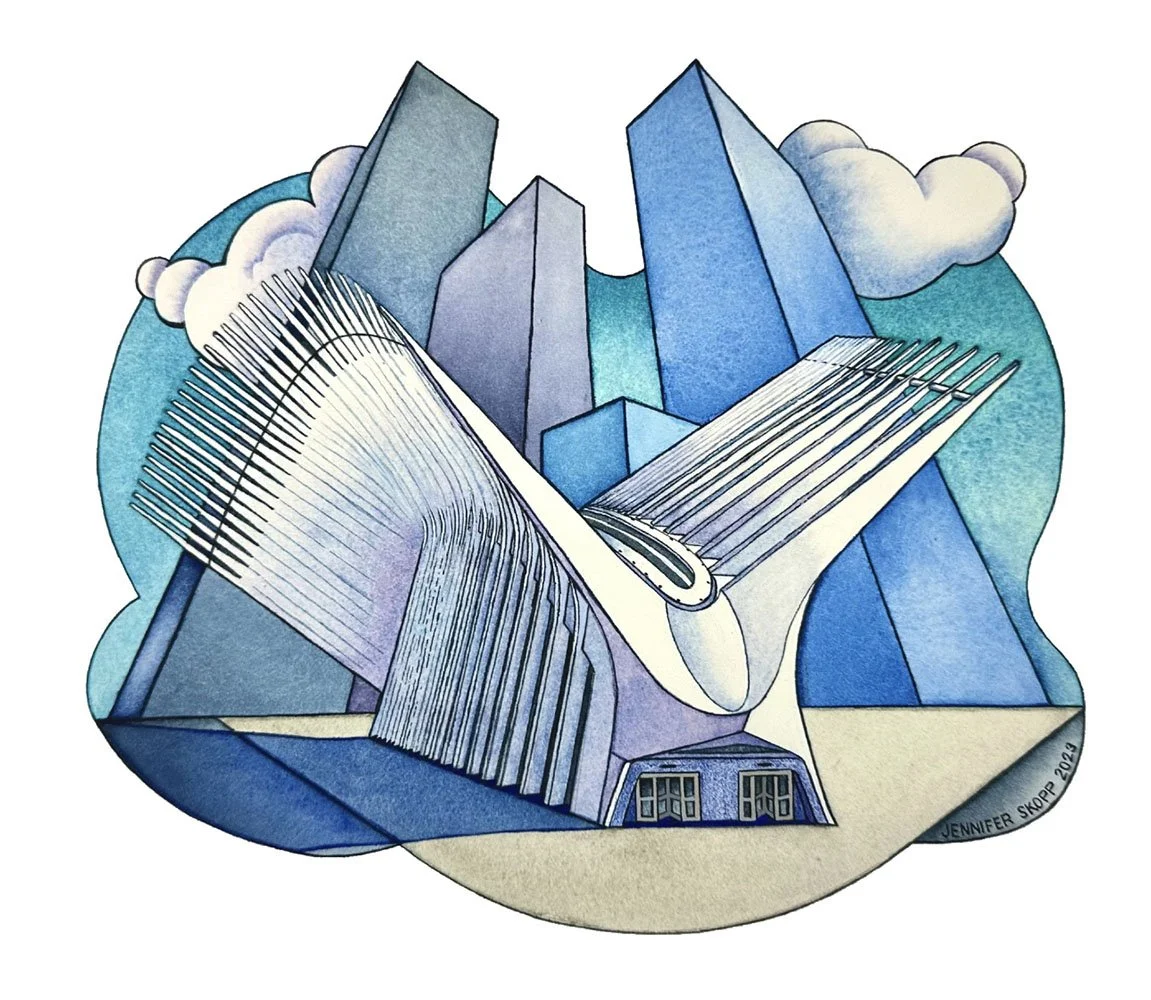 An Architectural Rendering from NYC of the Oculus