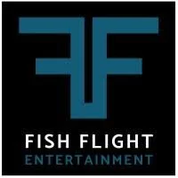 Logo of Fish Flight Entertainment with stylized blue 'F' and the company name