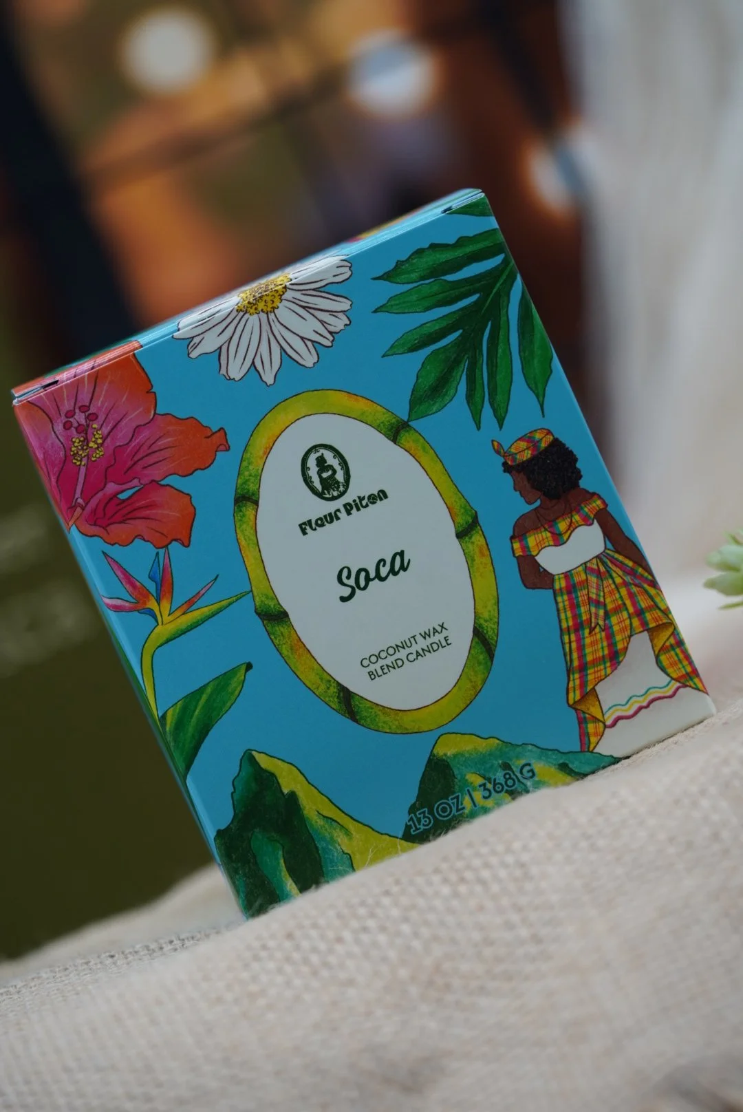 Soca Candle: Unleash Caribbean Energy with Fleur Piton