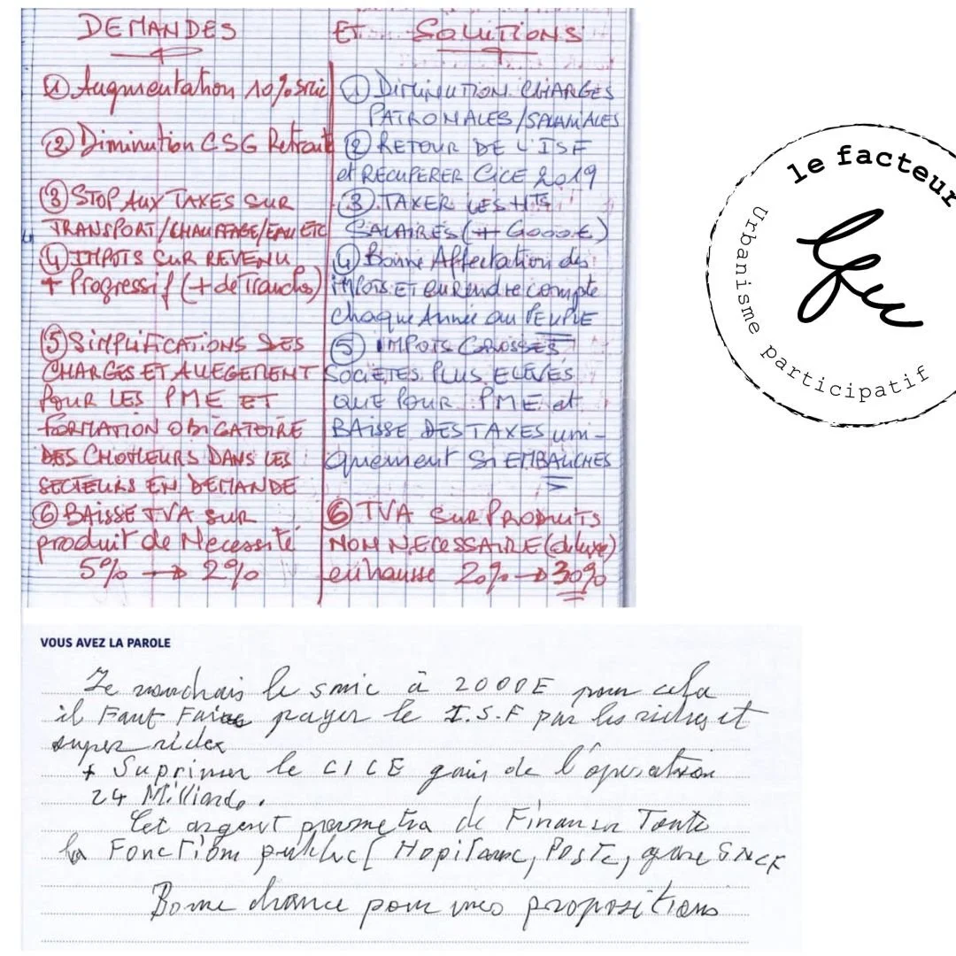 L'#humeurdulundi par Le Facteur urbain
Ma foi, une humeur encore sur vent de révolution
« Les cahiers de doléances constituent un matériau exceptionnel, né entre deux crises. Fin 2018, alors que le mouvement social