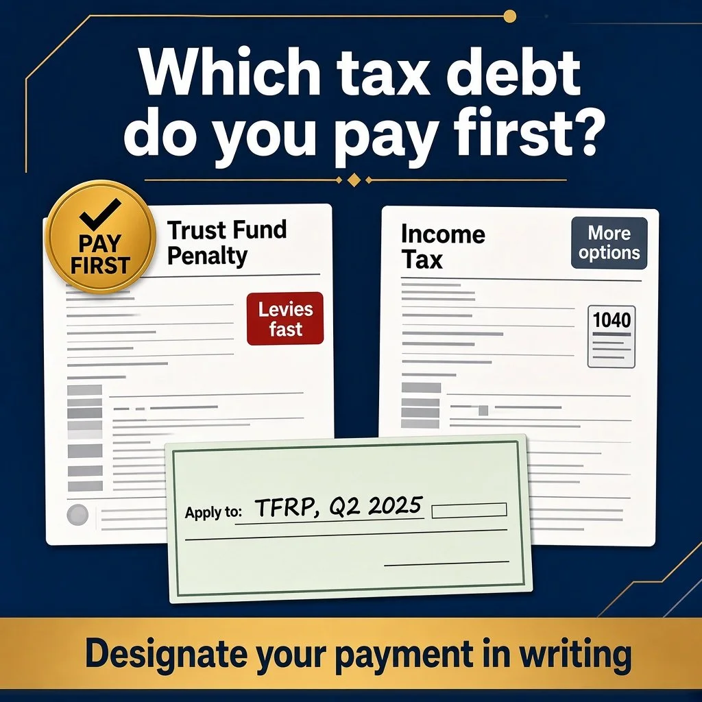 I owe multiple tax debts. Which one should I pay first?