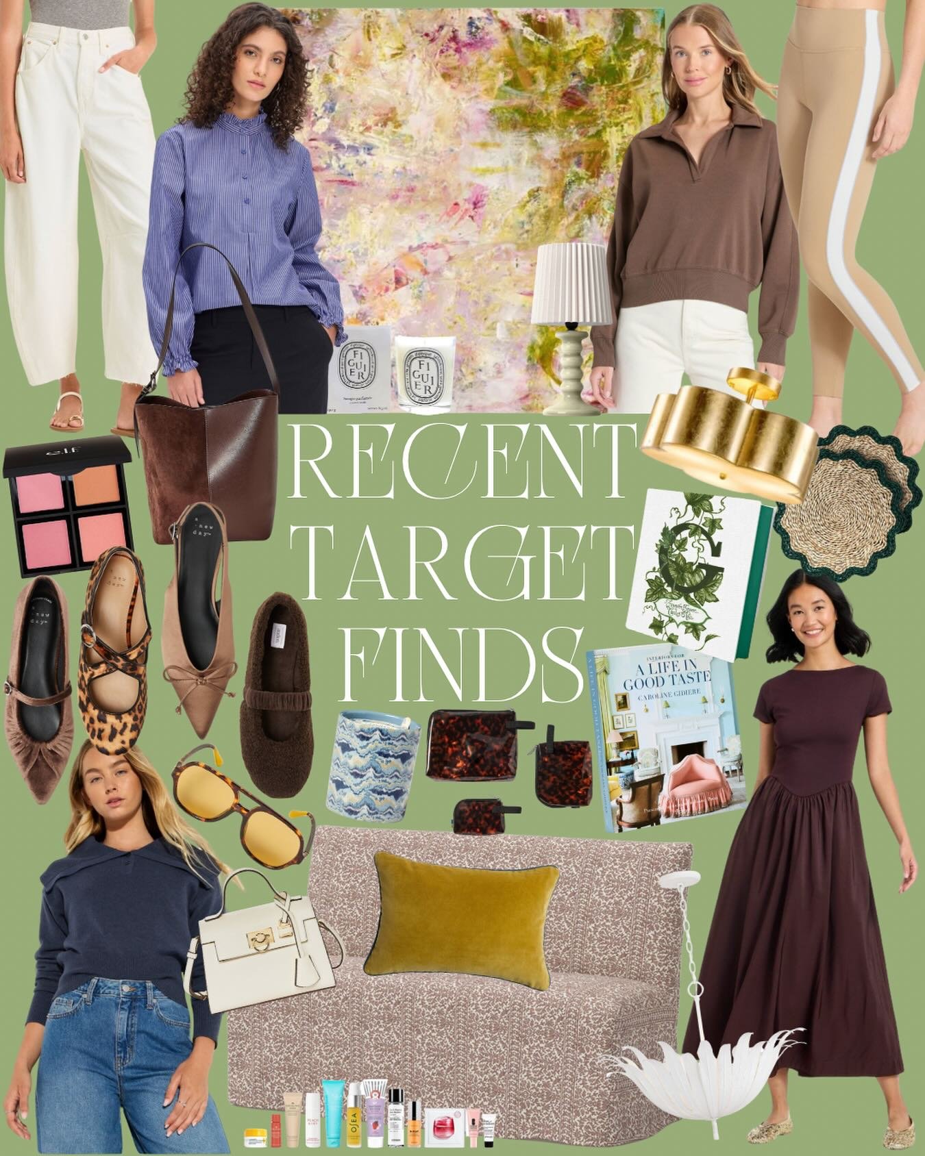 New week, new finds 🖼️❣️🙂&zwj;&harr;️🧵 The hidden gems at Target are endless right now&mdash;think designer-inspired ballet flats under $50, d&eacute;cor starting at just $7, Diptyque on sale, the list goes on 🗒️ Don&rsquo;t miss out!! 

Comment 