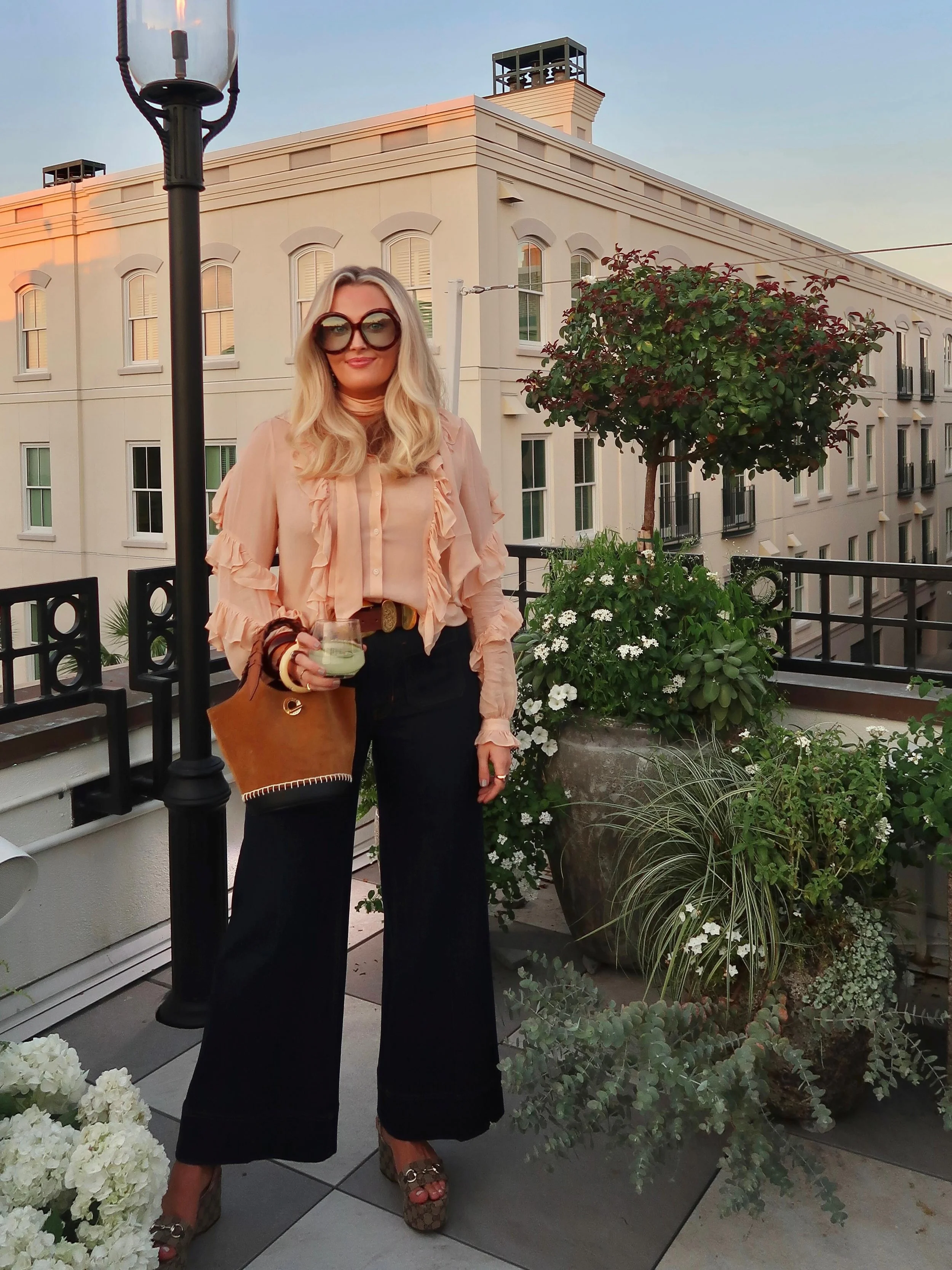 A buzzy &amp; bold evening &agrave; la Boden 🌈 A gorgeous rooftop night with @boden x @juliaberolzheimer celebrating Julia&rsquo;s edit of their fall collection. Shop it all today at the Le James rooftop from 9am-4pm 🪩 You can also shop online if y