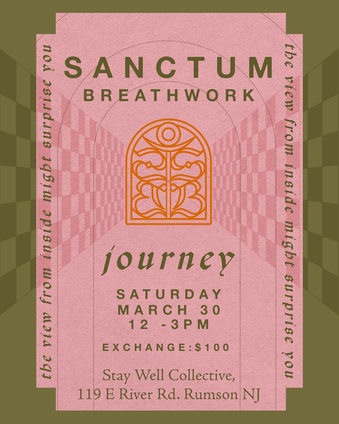 ✨Sanctum Breathwork Journey✨

Stay Well Collective in Rumson on March 30th at 12pm. This intimate session is designed to explore the profound layers of your inner landscape, guided by the healing power of your own breath. 
✨
With the motto, &ldquo;Th