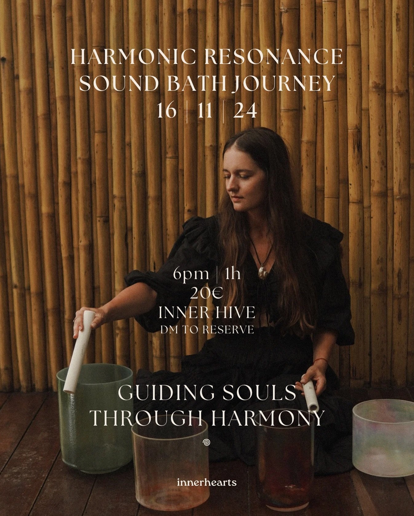 ꩜ Harmonic Resonance Sound Bath Journey 16 | 11 | 24 ꩜

As autumn slowly draws to a close, we invite you to join this fusion of sound to explore your inner landscape.

Join for a beautiful 1h sound bath to immerse yourself in frequency.

When: 16 | 1