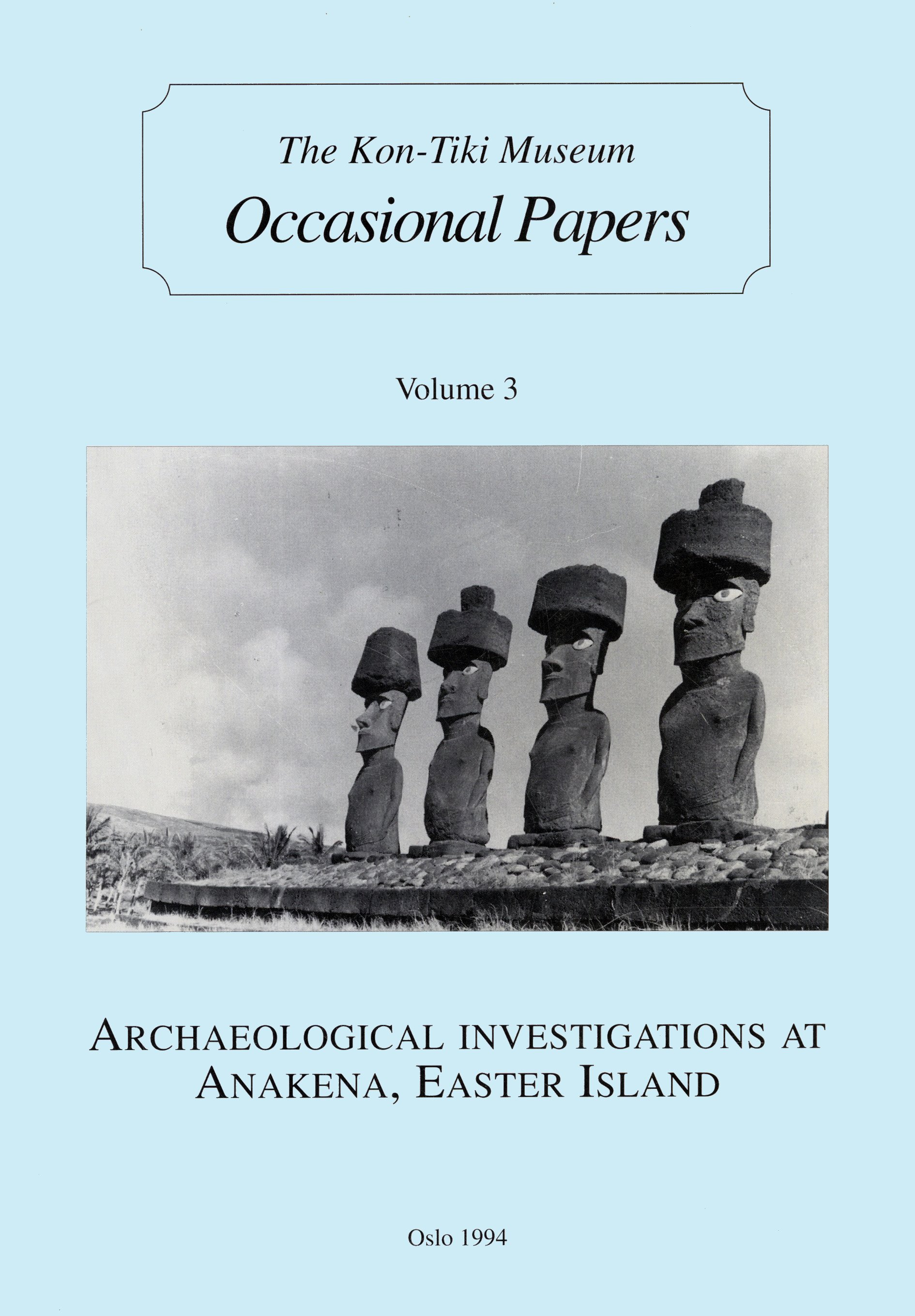 Archaeological Investigations at Anakena, Easter Island
