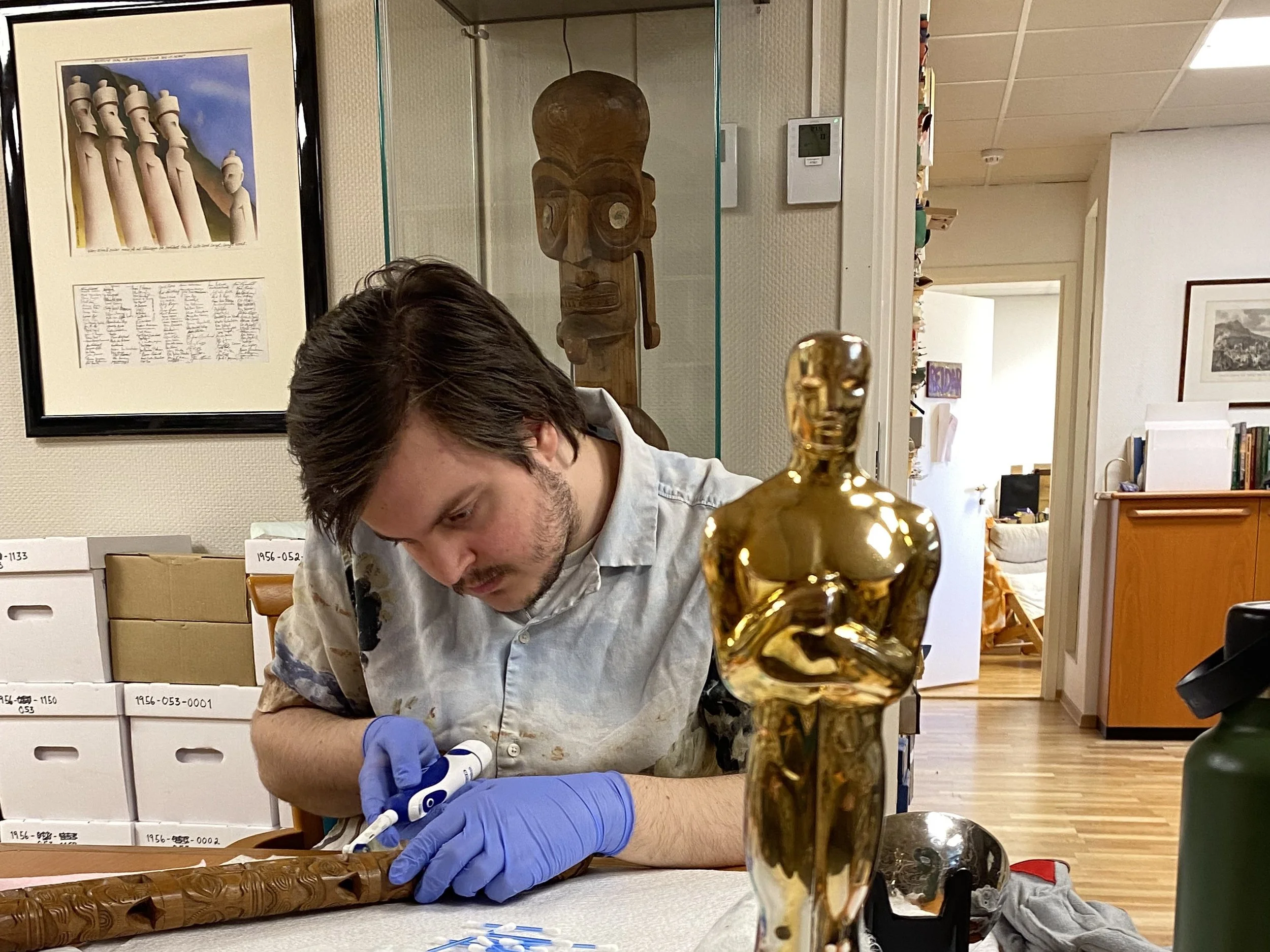 Polish interns at the Kon-Tiki Museum