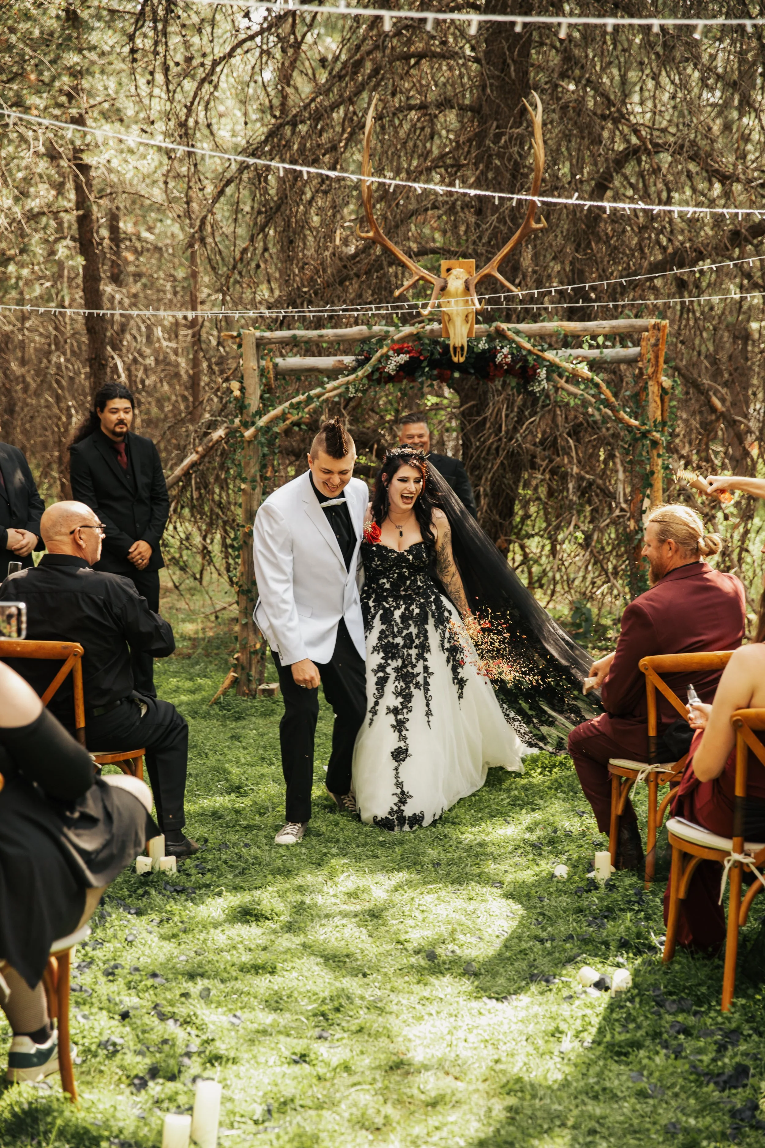 Athol Idaho wedding. Gothic wedding.