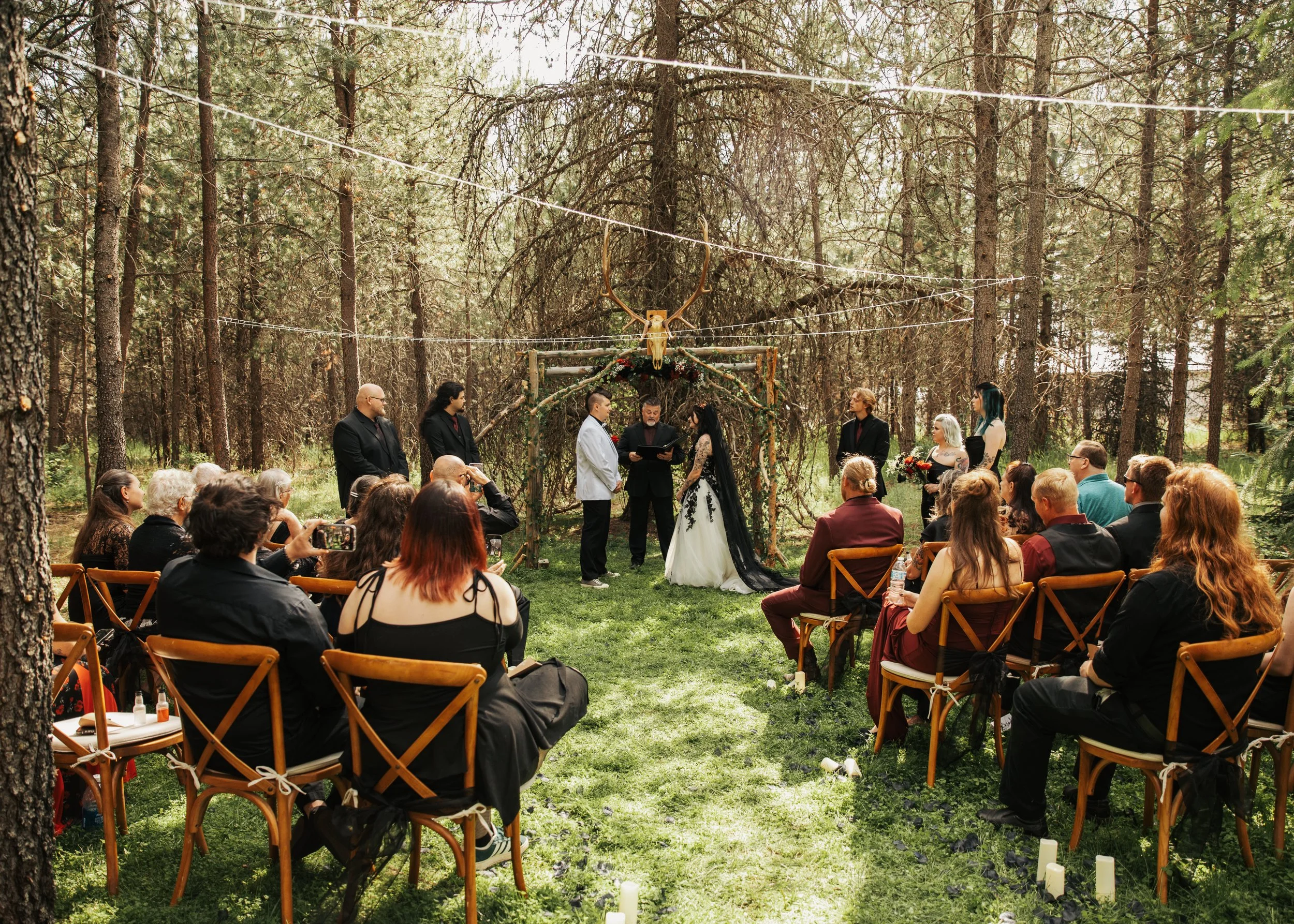 Athol Idaho wedding. Gothic wedding.