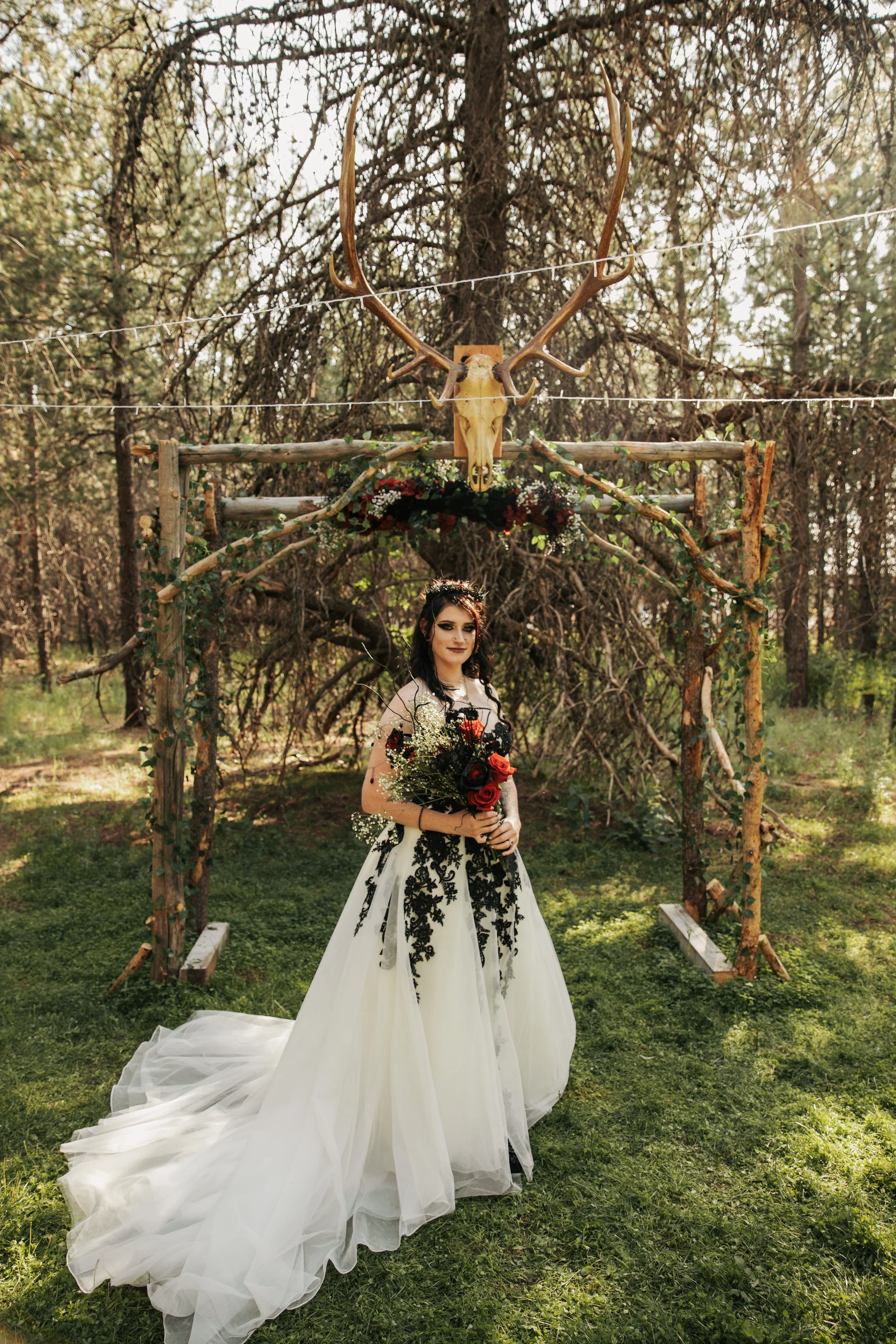Athol Idaho wedding. Gothic wedding.